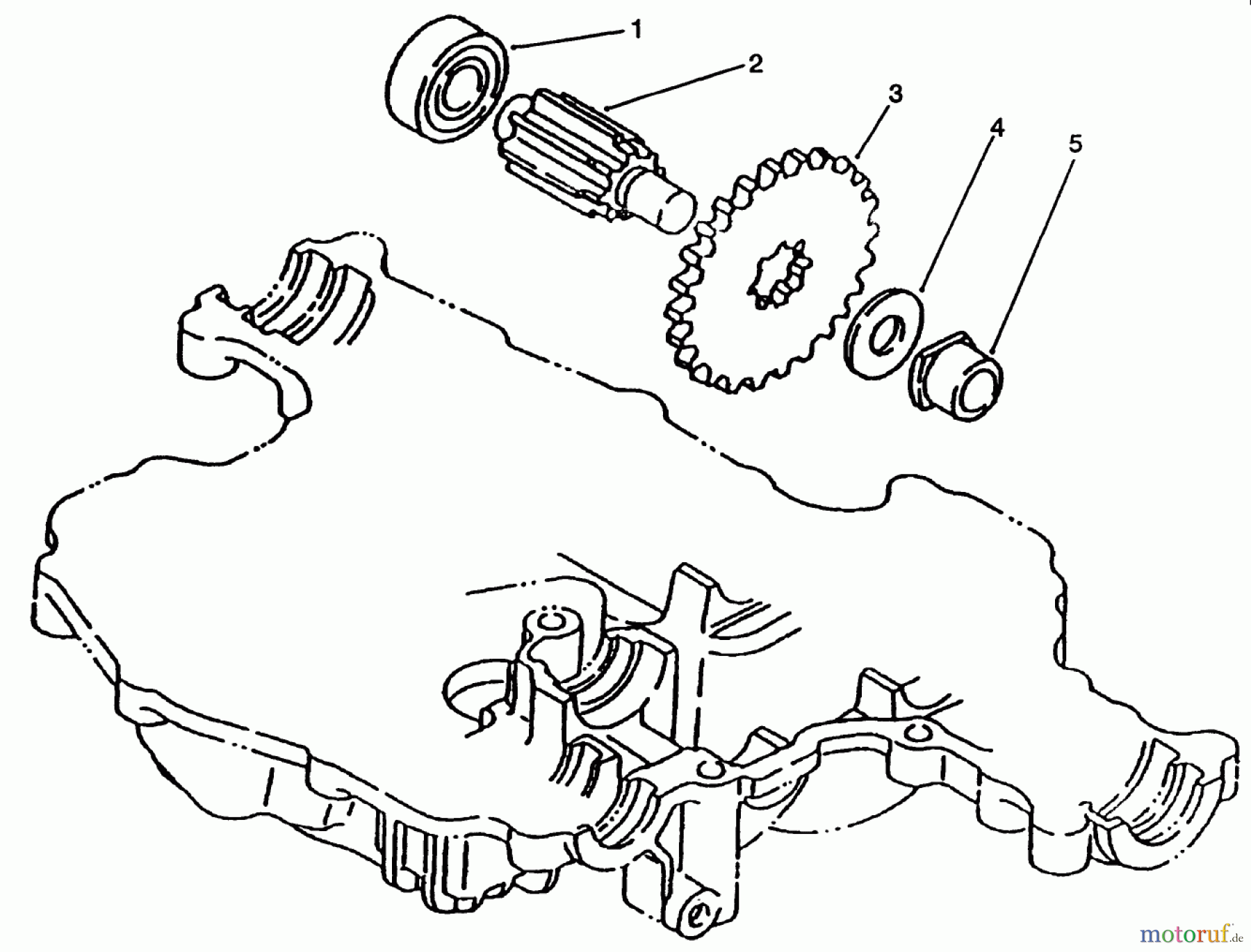  Toro Neu Mowers, Lawn & Garden Tractor Seite 1 72103 (268-H) - Toro 268-H Yard Tractor, 1994 (4900001-4999999) FINAL PINION