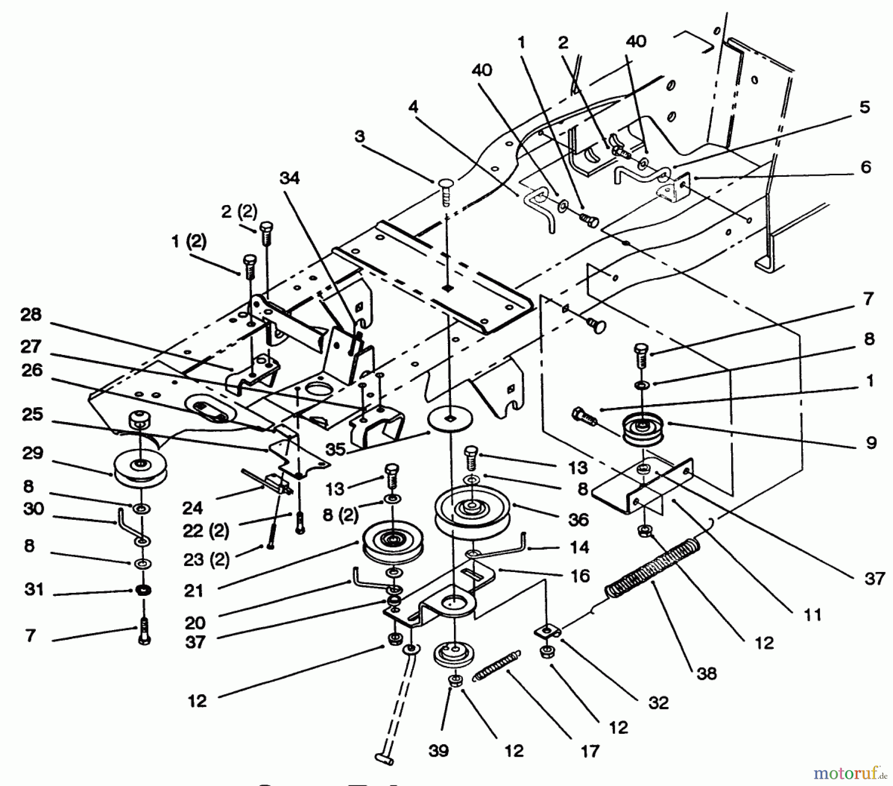  Toro Neu Mowers, Lawn & Garden Tractor Seite 1 72063 (264-H) - Toro 264-H Yard Tractor, 1994 (4900001-4999999) GEAR DRIVE COMPONENTS