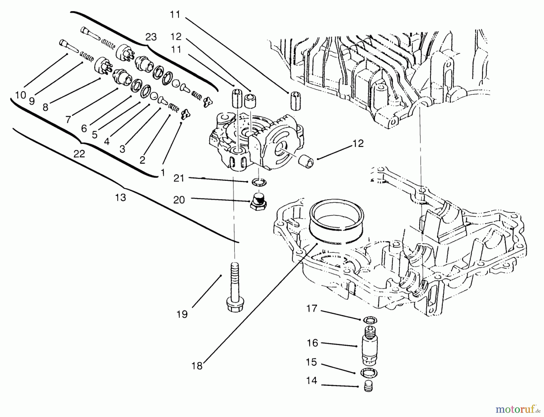  Toro Neu Mowers, Lawn & Garden Tractor Seite 1 72062 (264-6) - Toro 264-6 Yard Tractor, 1995 (5900001-5900227) CENTER CASE