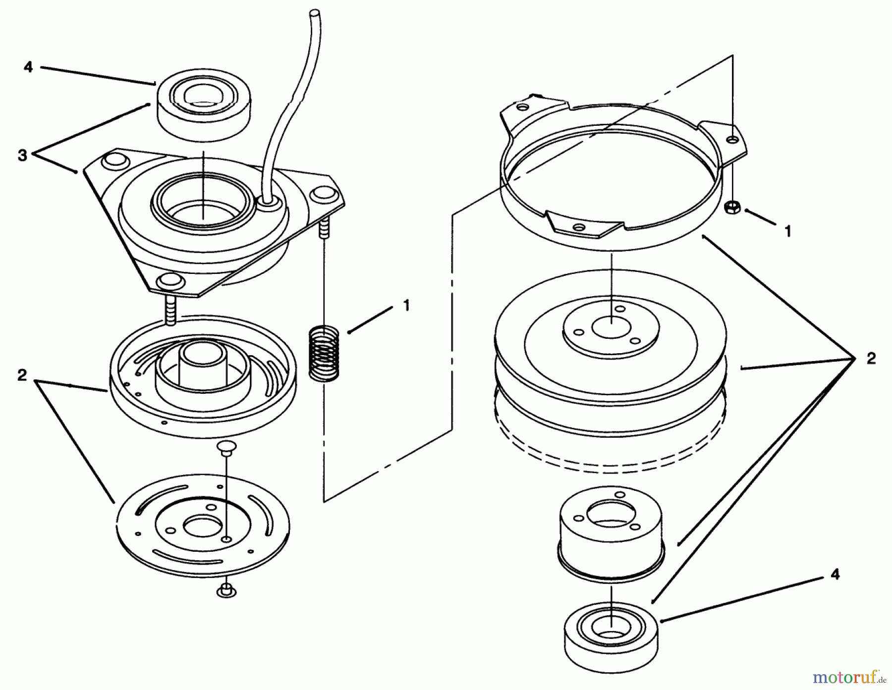 Toro Neu Mowers, Lawn & Garden Tractor Seite 1 72064 (265-H) - Toro 265-H Lawn and Garden Tractor, 1996 (6900001-6999999) CLUTCH