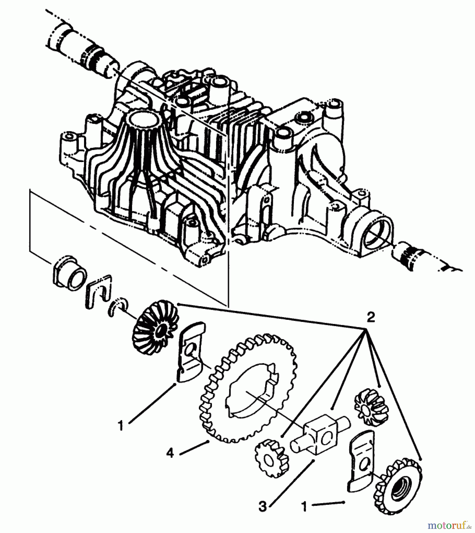 Toro Neu Mowers, Lawn & Garden Tractor Seite 1 72064 (265-H) - Toro 265-H Lawn and Garden Tractor, 1996 (6900001-6999999) DIFFERENTIAL GEAR