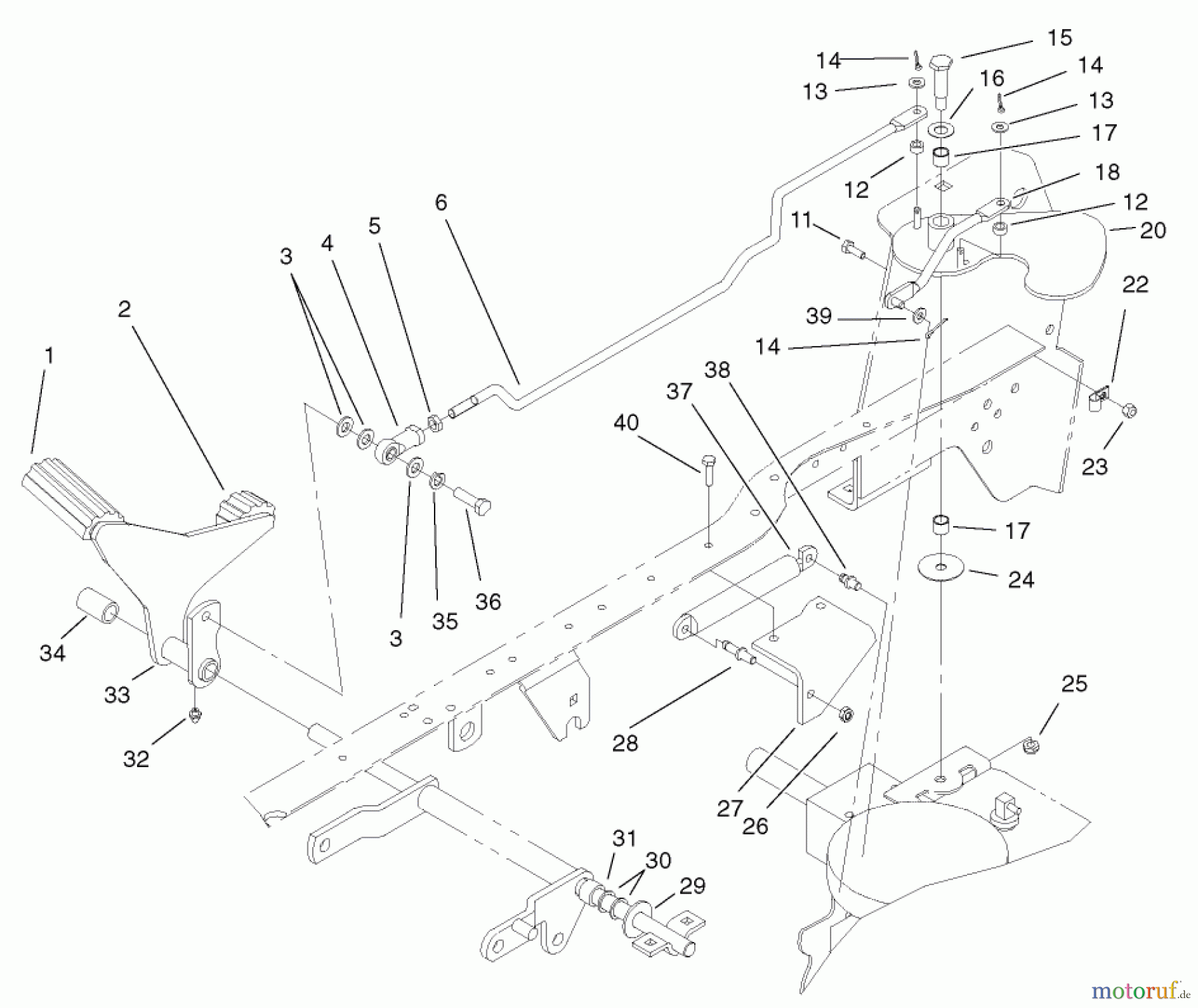  Toro Neu Mowers, Lawn & Garden Tractor Seite 1 72052 (266-H) - Toro 266-H Lawn and Garden Tractor, 2002 (220000001-220999999) HYDRAULICS CONTROLS ASSEMBLY