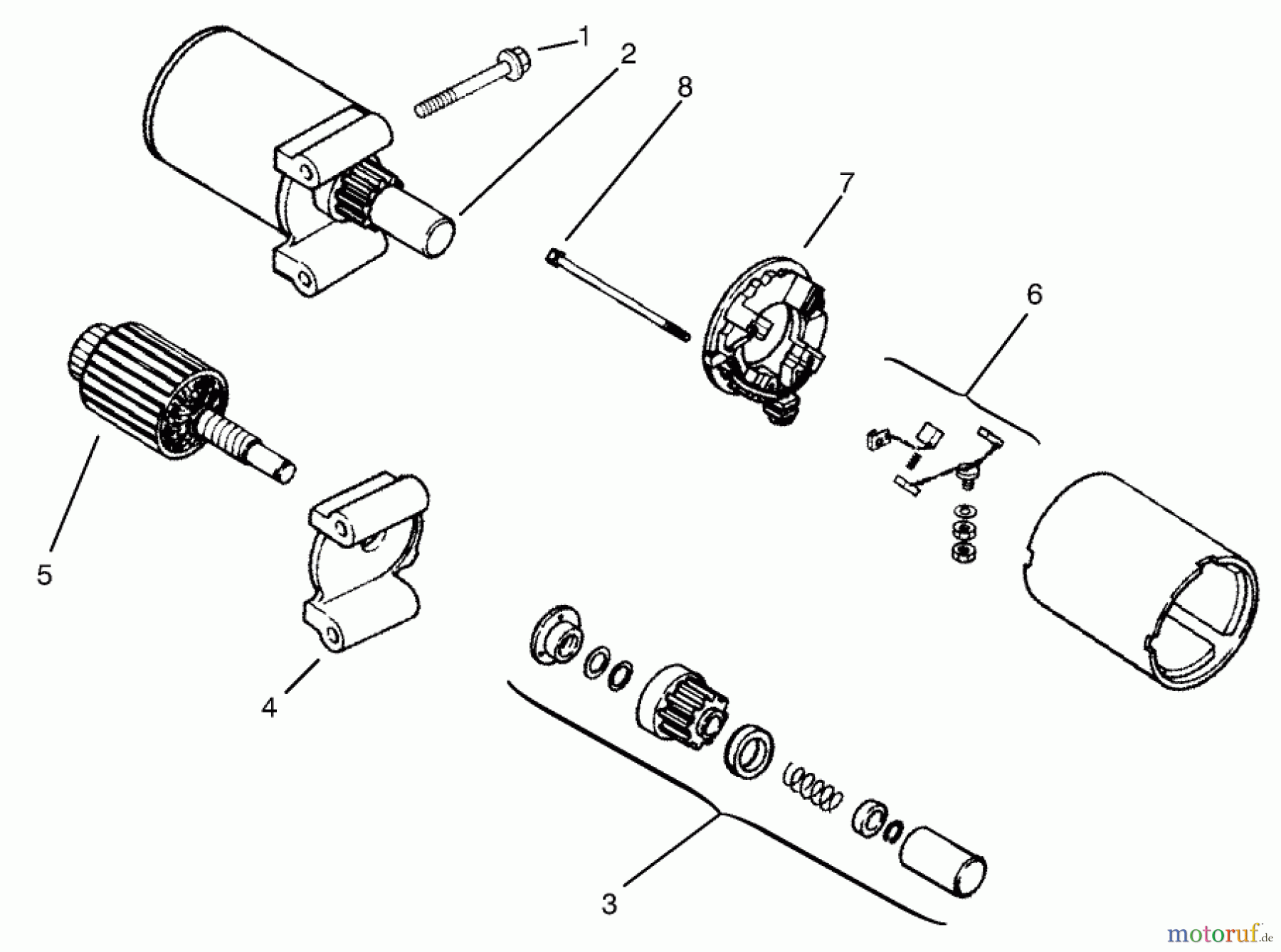 Toro Neu Mowers, Lawn & Garden Tractor Seite 1 72052 (266-H) - Toro 266-H Lawn and Garden Tractor, 2001 (210000001-210999999) STARTING SYSTEM ASSEMBLY ASSEMBLY KOHLER MODELS CV460S-26505 AND CV460S-26506