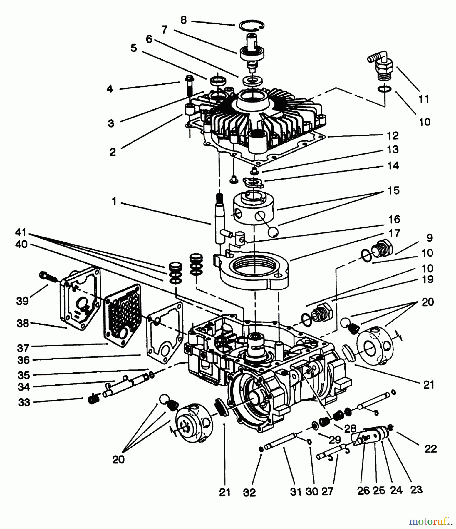  Toro Neu Mowers, Lawn & Garden Tractor Seite 1 72081 (246-H) - Toro 246-H Yard Tractor, 1993 (3900001-3999999) TRANSMISSION EATON MODEL 751-045 #1