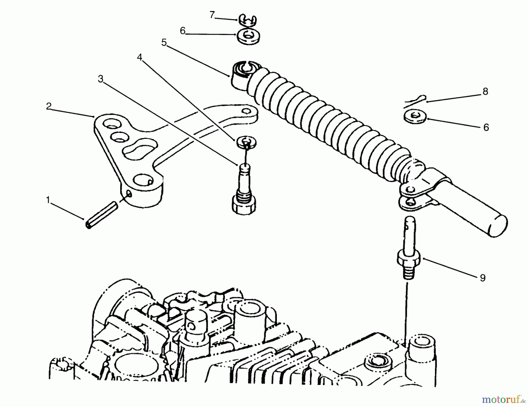 Toro Neu Mowers, Lawn & Garden Tractor Seite 1 72084 (266-H) - Toro 266-H Yard Tractor, 1995 (5900001-5999999) LEVER DAMPER TUFF TORQ TRANSMISSION K61 (TORO)