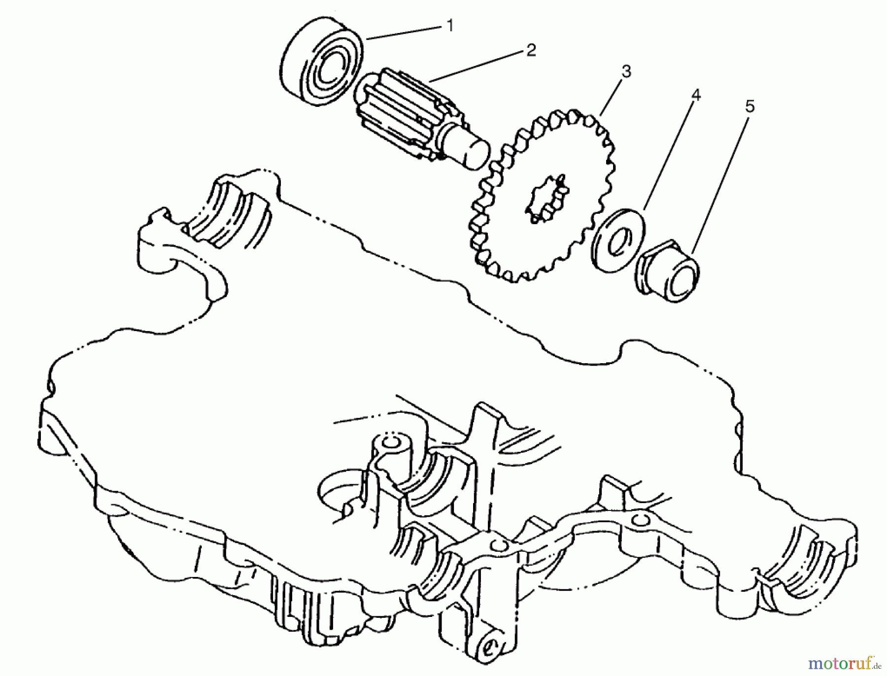  Toro Neu Mowers, Lawn & Garden Tractor Seite 1 72085 (267-H) - Toro 267-H Lawn and Garden Tractor, 1998 (8900400-8999999) FINAL PINION