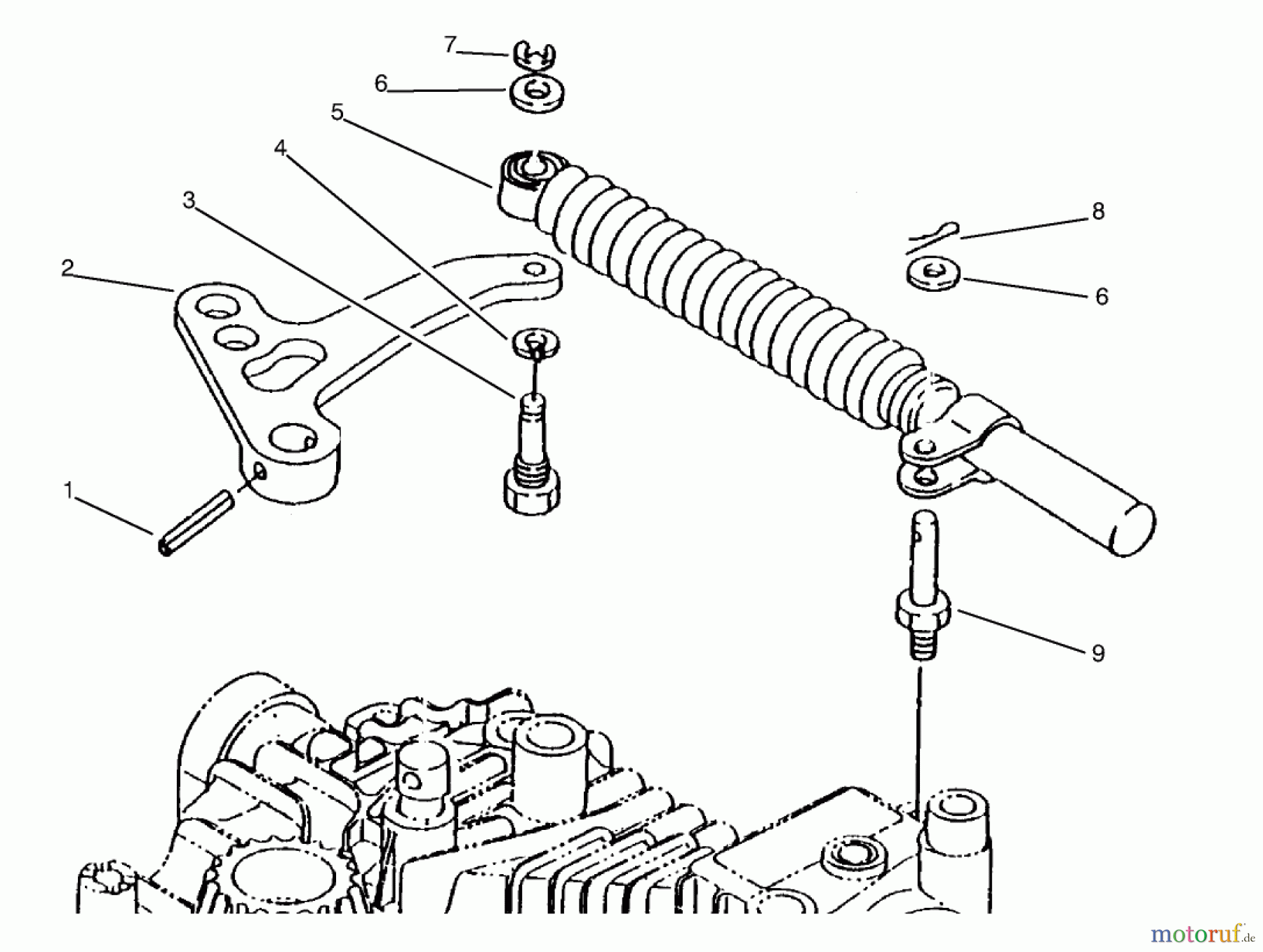  Toro Neu Mowers, Lawn & Garden Tractor Seite 1 72104 (267-H) - Toro 267-H Lawn and Garden Tractor, 1998 (8900600-8999999) LEVER DAMPER