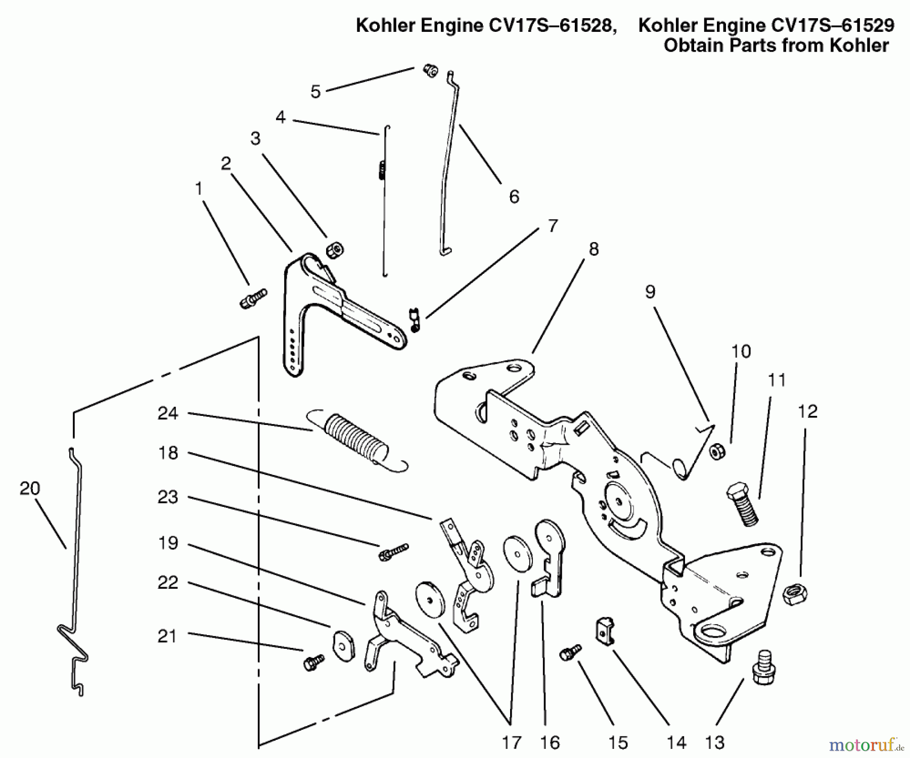  Toro Neu Mowers, Lawn & Garden Tractor Seite 1 72105 (268-H) - Toro 268-H Lawn and Garden Tractor, 1999 (9900001-9999999) ENGINE CONTROLS