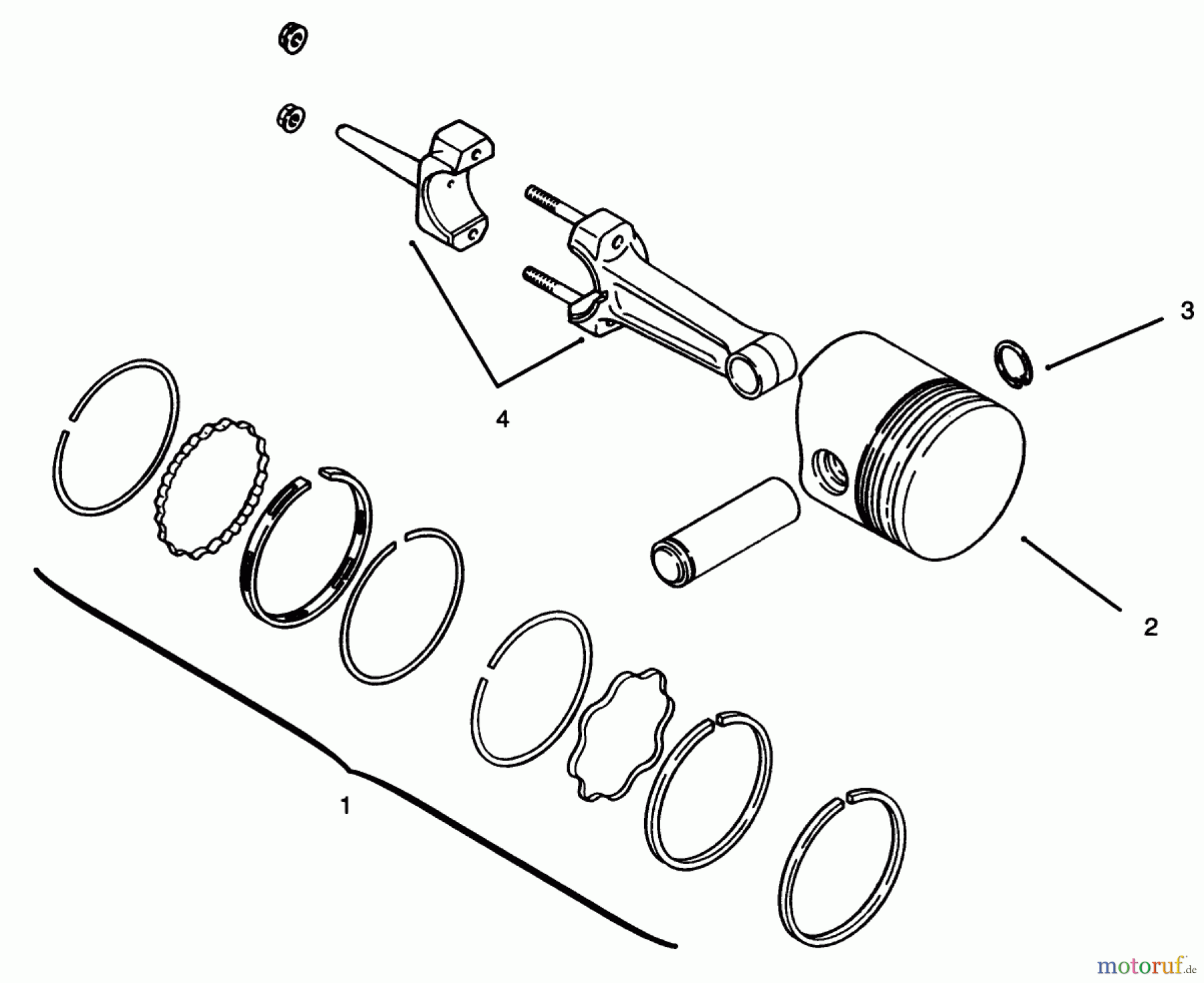  Toro Neu Mowers, Lawn & Garden Tractor Seite 1 73363 (312-8) - Toro 312-8 Garden Tractor, 1996 (6900001-6999999) PISTON AND RINGS