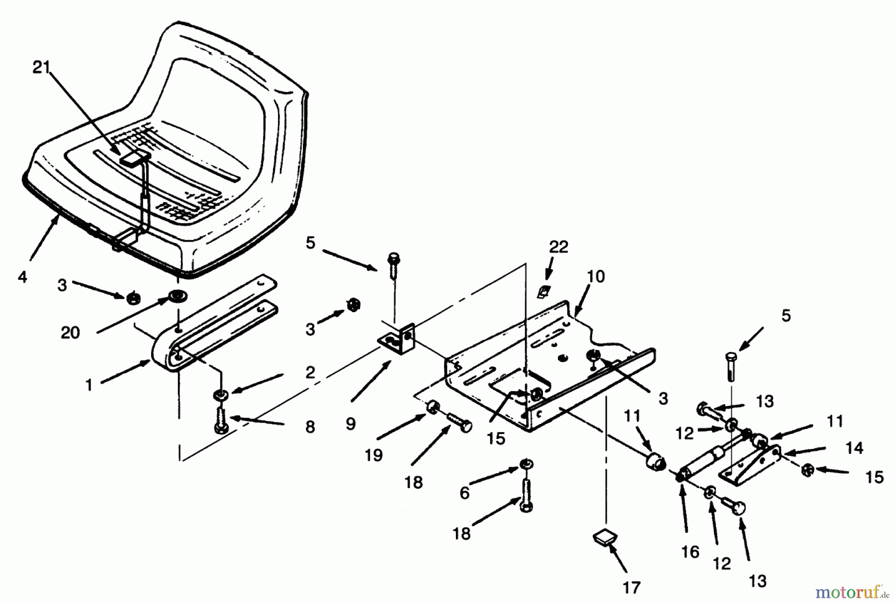  Toro Neu Mowers, Lawn & Garden Tractor Seite 1 73401 (314-H) - Toro 314-H Garden Tractor, 1995 (5901261-5999999) SEAT