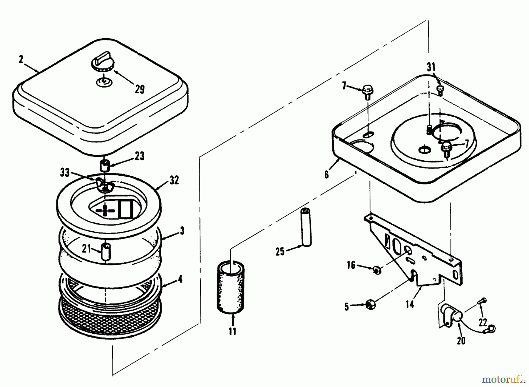 Toro Neu Mowers, Lawn & Garden Tractor Seite 1 73440 (416-8) - Toro 416-8 Garden Tractor, 1994 (4900001-4999999) AIR CLEANER