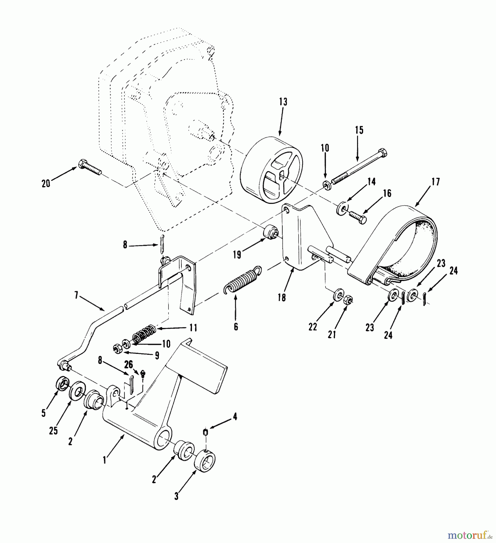 Toro Neu Mowers, Lawn & Garden Tractor Seite 1 73421 (416-H) - Toro 416-H Garden Tractor, 1993 (3900001-3999999) CLUTCH, BRAKE AND SPEED CONTROL LINKAGE