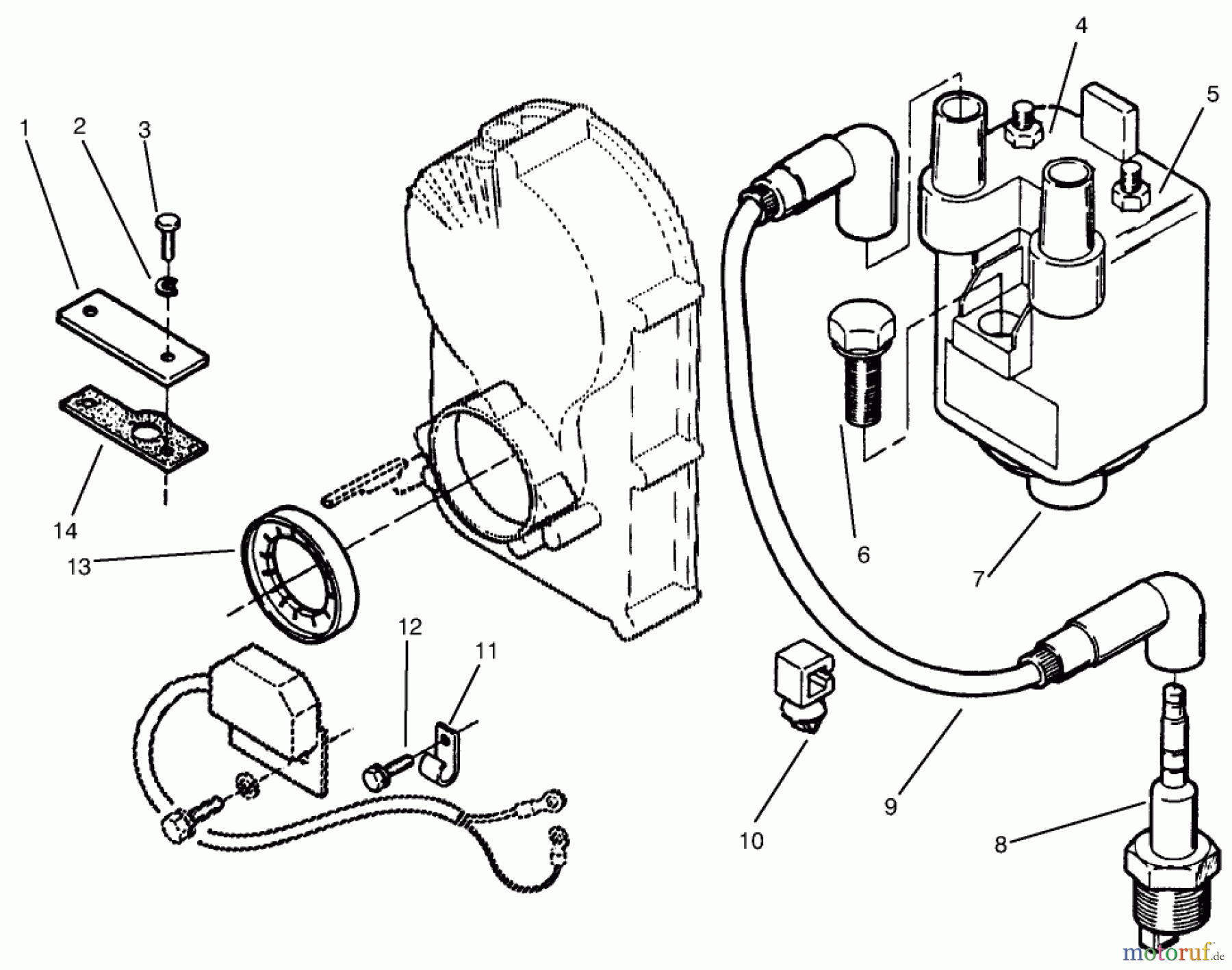 Toro Neu Mowers, Lawn & Garden Tractor Seite 1 73422 (416-8) - Toro 416-8 Garden Tractor, 1997 (7900001-7999999) IGNITION ELECTRONICS