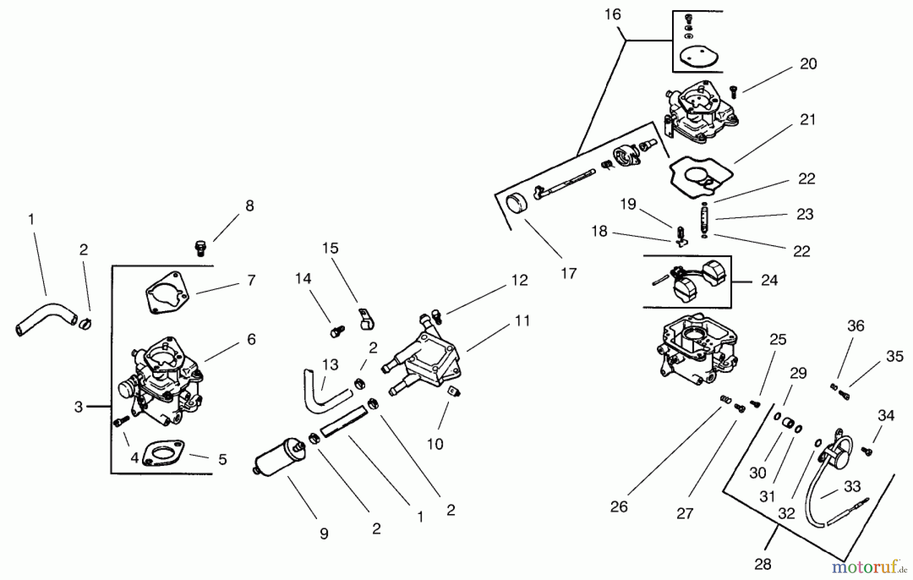  Toro Neu Mowers, Lawn & Garden Tractor Seite 1 73471 (518xi) - Toro 518xi Garden Tractor, 2000 (000000001-000999999) GROUP 8-FUEL SYSTEM (MODEL 73471 ONLY)