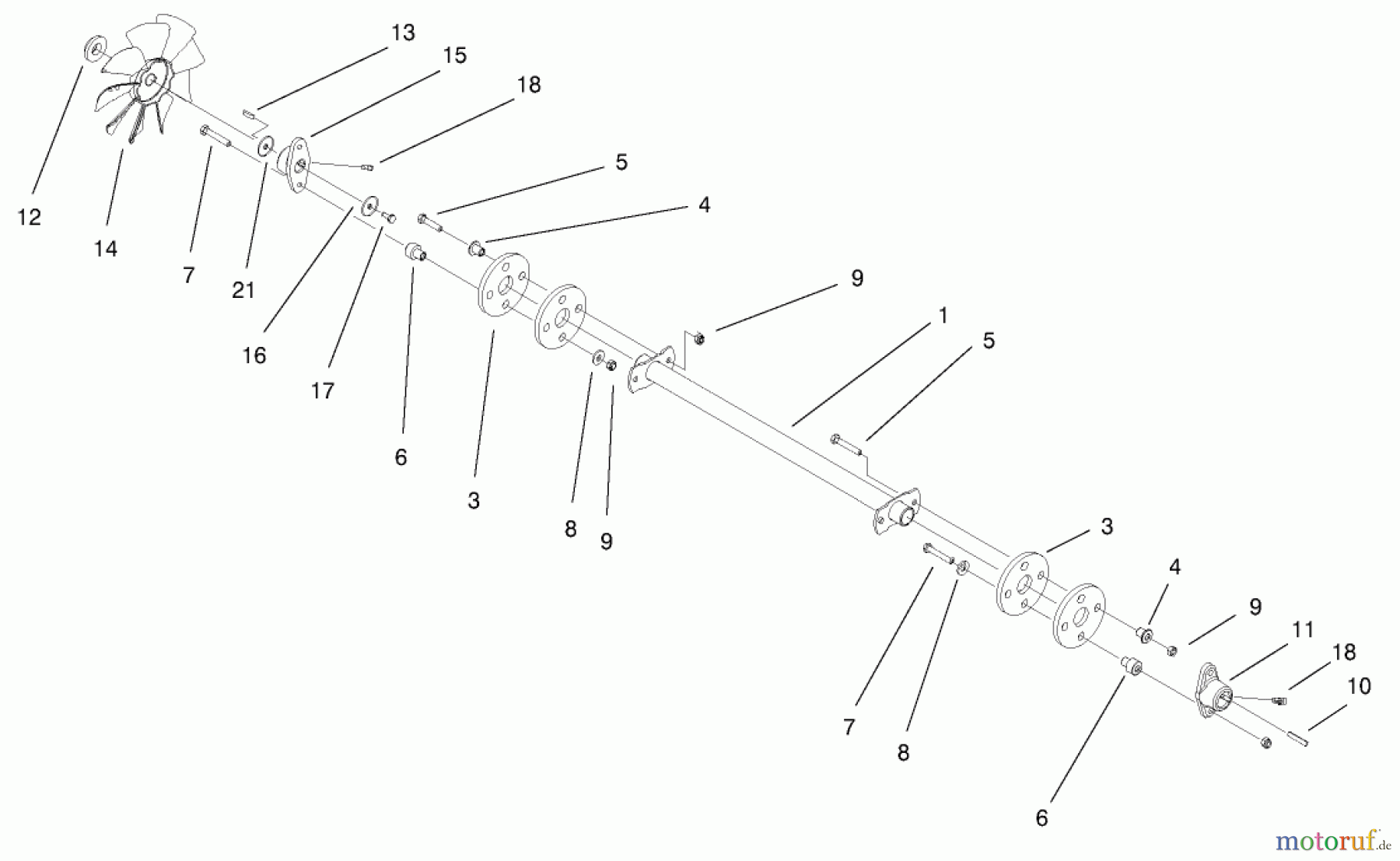  Toro Neu Mowers, Lawn & Garden Tractor Seite 1 73471 (518xi) - Toro 518xi Garden Tractor, 2000 (200000001-200999999) DRIVE SHAFT ASSEMBLY