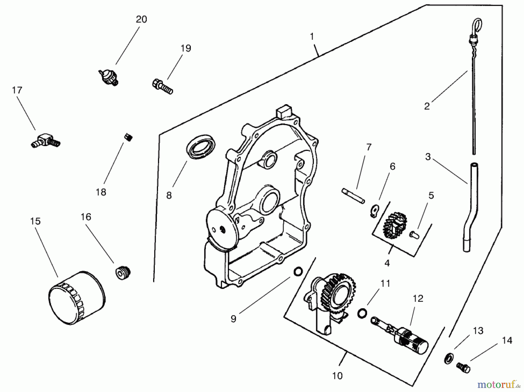 Toro Neu Mowers, Lawn & Garden Tractor Seite 1 73570 (520xi) - Toro 520xi Garden Tractor, 2002 (220000001-220999999) GROUP 3-OIL PAN LUBRICATION (MODEL 73471 ONLY)