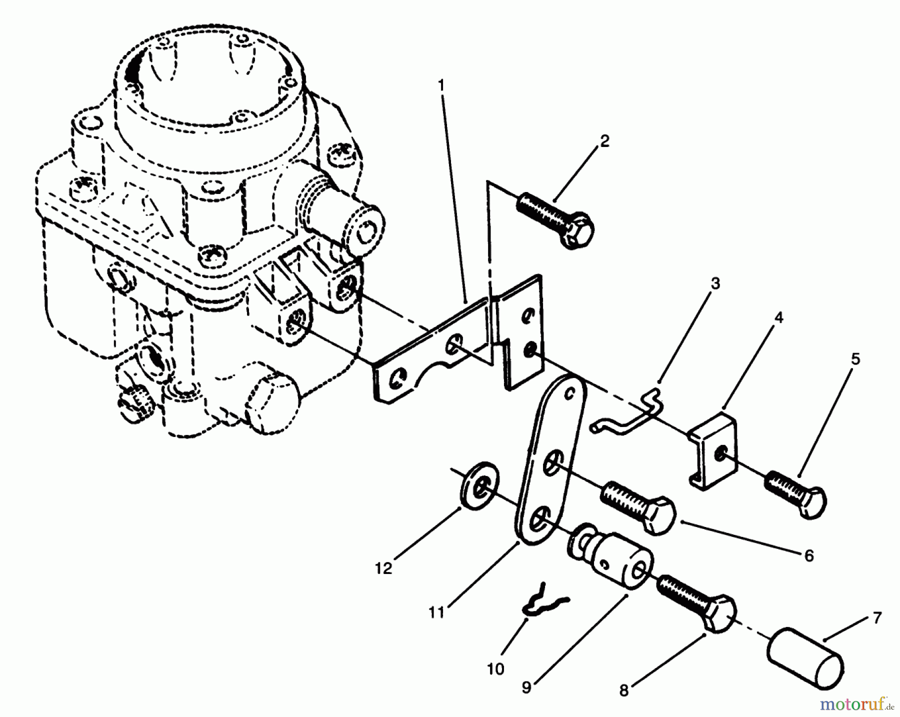  Toro Neu Mowers, Lawn & Garden Tractor Seite 1 73501 (520-H) - Toro 520-H Garden Tractor, 1995 (59000001-59000411) CHOKE CONTROL (FRONT PULL)