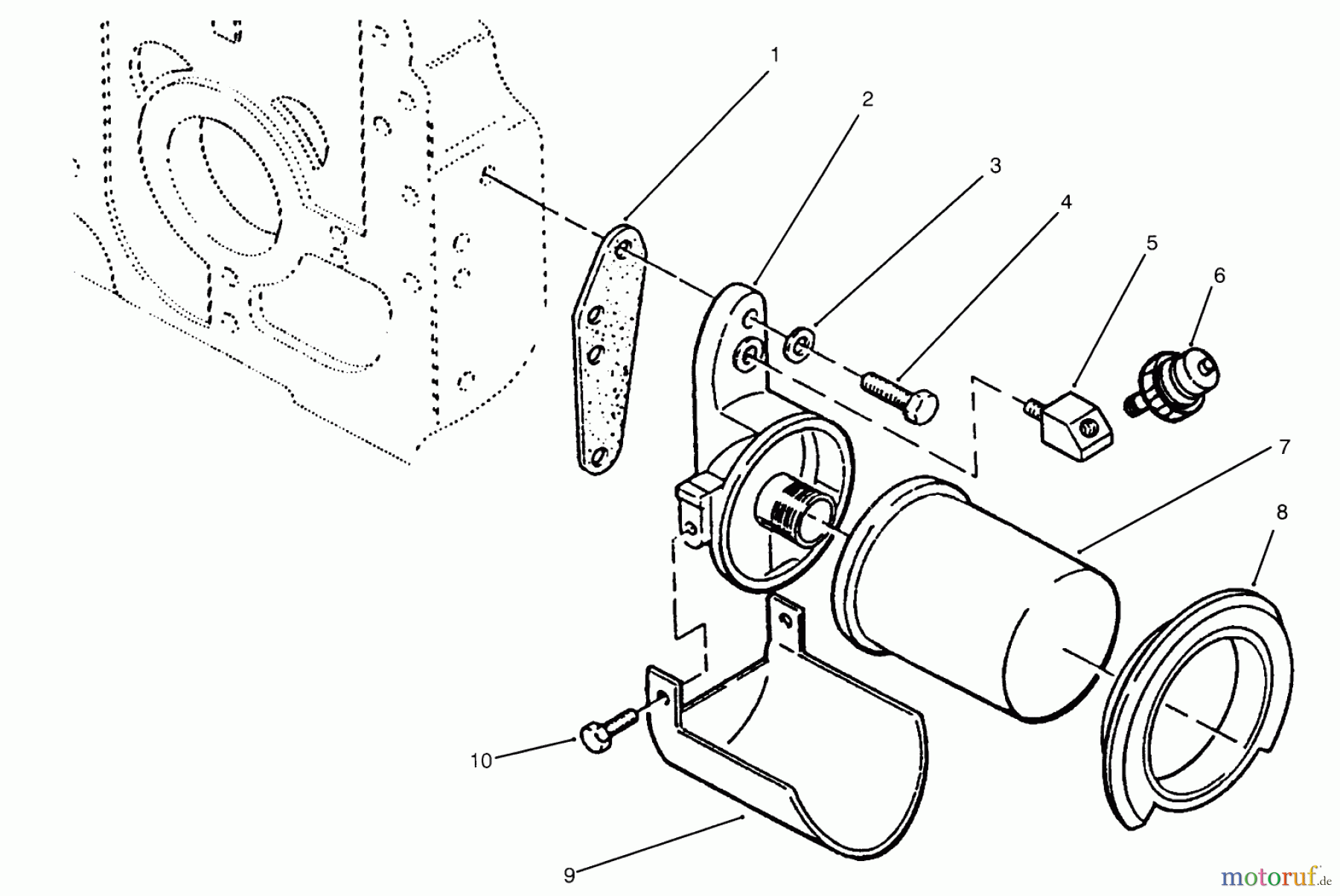  Toro Neu Mowers, Lawn & Garden Tractor Seite 1 73501 (520-H) - Toro 520-H Garden Tractor, 1995 (59000412-59002868) OIL FILTER AND LOW OIL PRESSURE CUT-OFF SWITCH