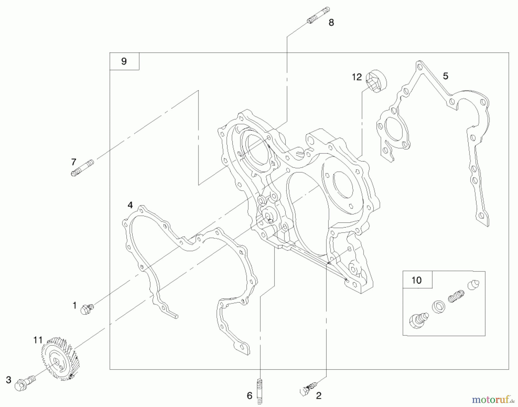 Toro Neu Mowers, Lawn & Garden Tractor Seite 1 73590 (523Dxi) - Toro 523Dxi Garden Tractor, 1999 (9900001-9999999) ENGINE ASSEMBLY (SERIAL NO. 99000001-9900130)(MODEL 73590) #8