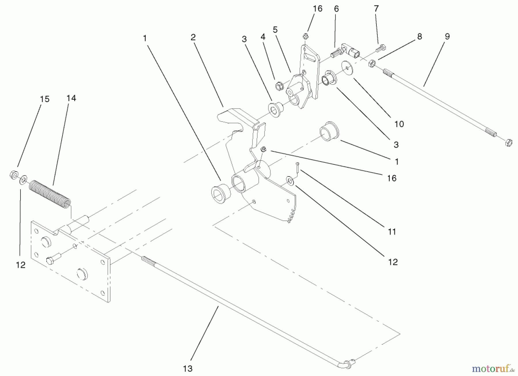 Toro Neu Mowers, Lawn & Garden Tractor Seite 1 73561 (522xi) - Toro 522xi Garden Tractor, 2002 (220000001-220999999) PARKING BRAKE LOWER ASSEMBLY