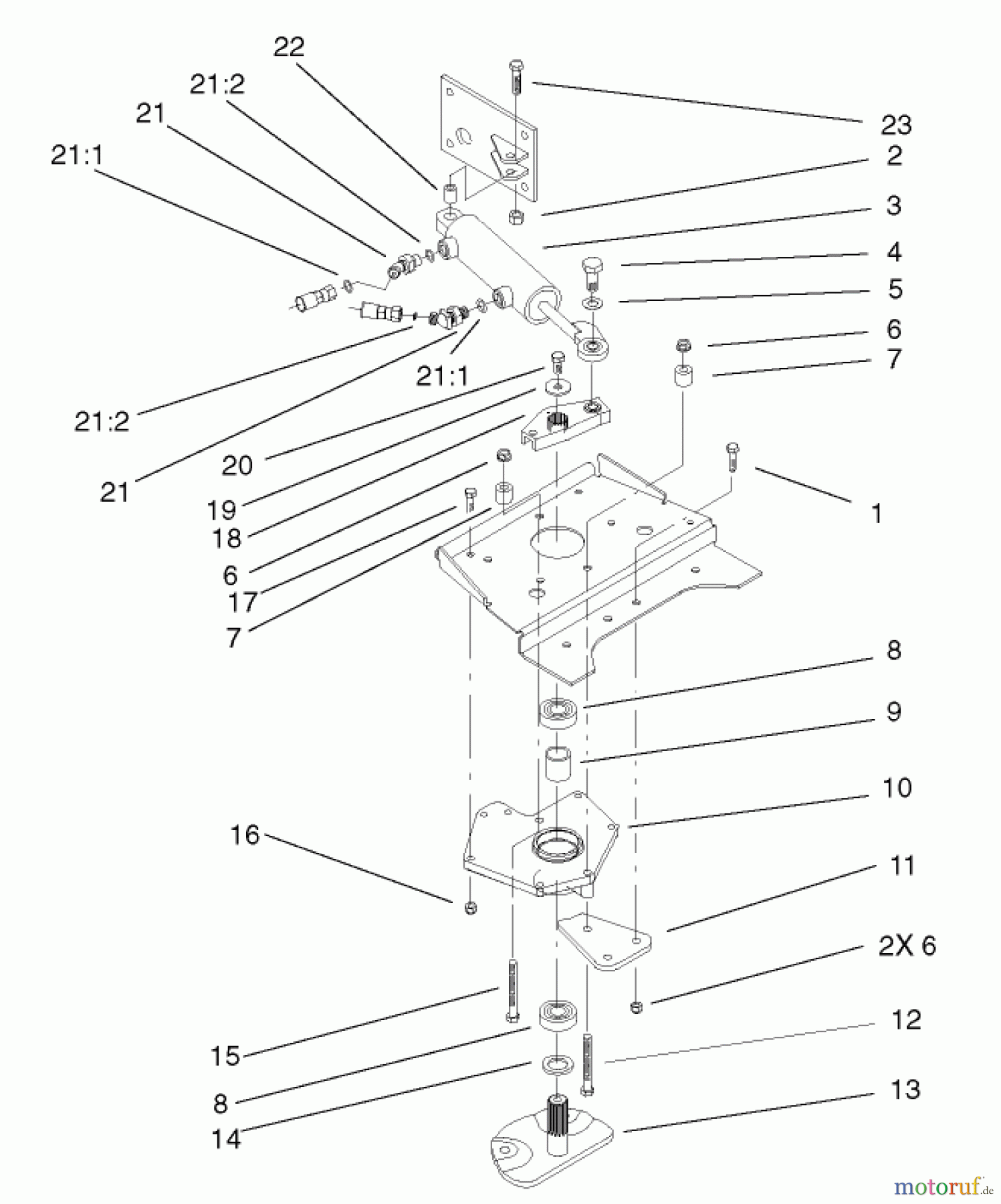  Toro Neu Mowers, Lawn & Garden Tractor Seite 1 73561 (522xi) - Toro 522xi Garden Tractor, 2003 (230000001-230999999) POWER STEERING LOWER ASSEMBLY