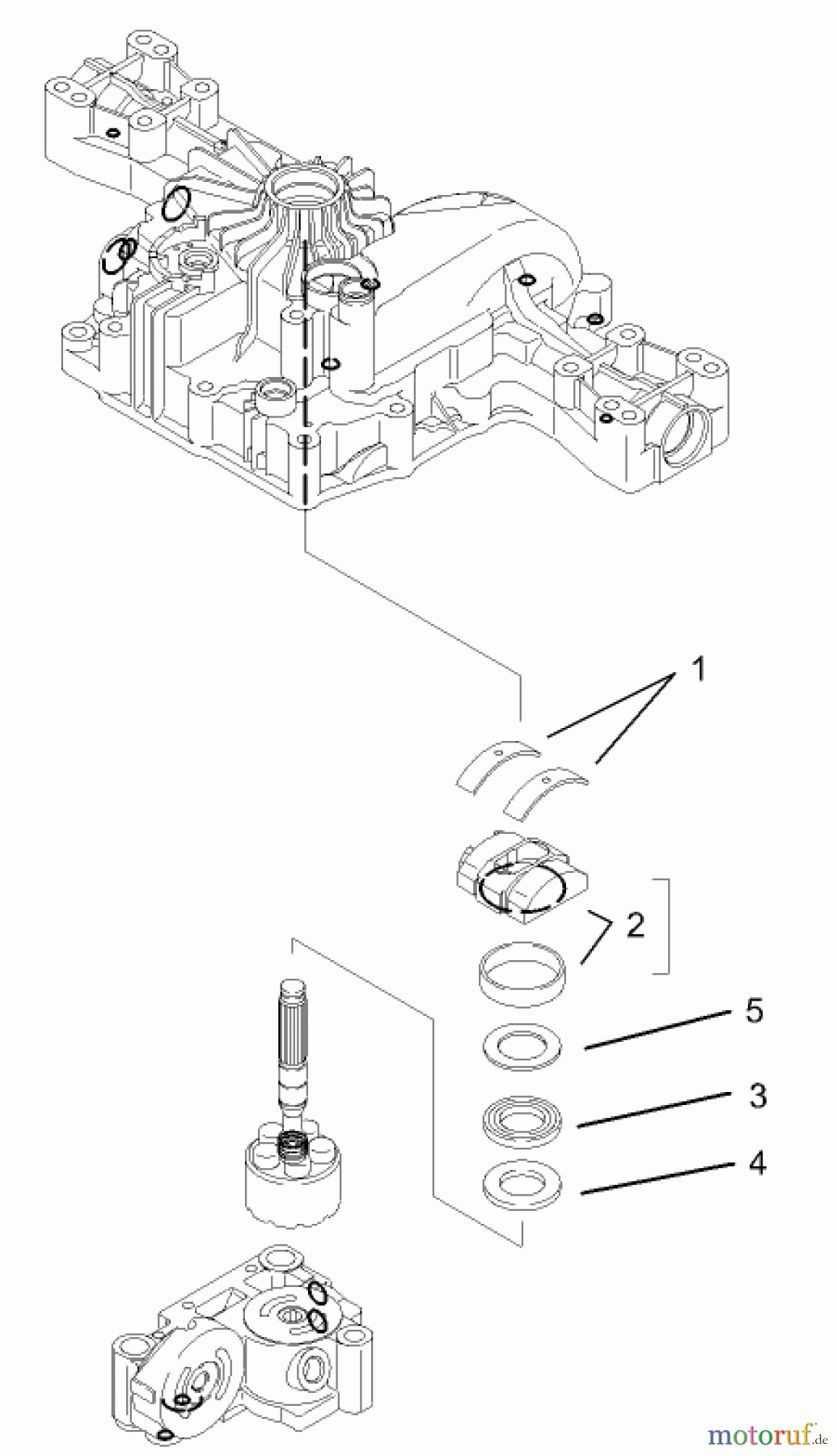 Toro Neu Mowers, Lawn & Garden Tractor Seite 1 74570 (DH 210) - Toro DH 210 Lawn Tractor, 2006 (260000001-260999999) RANGE SHIFT ASSEMBLY TRANSMISSION ASSEMBLY NO. 104-2889