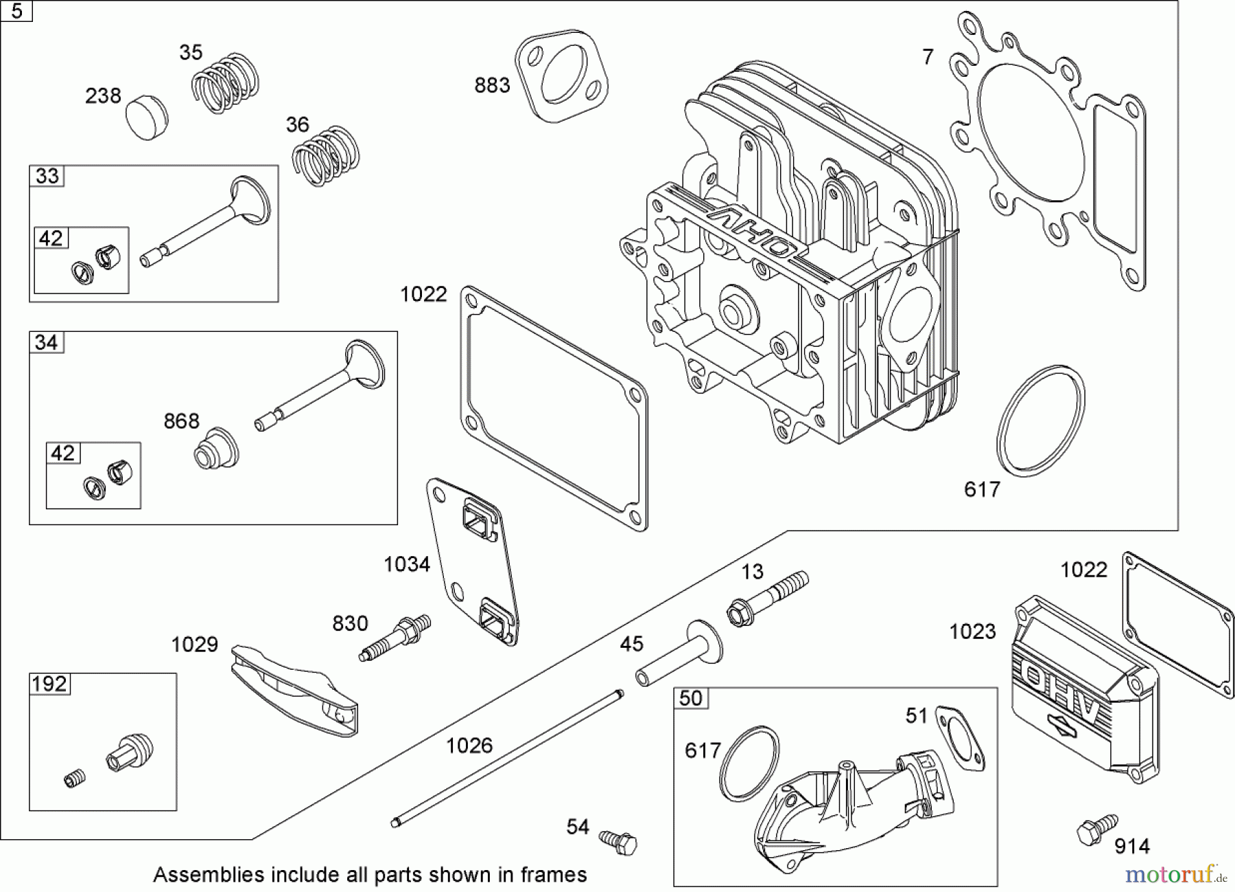  Toro Neu Mowers, Lawn & Garden Tractor Seite 1 74582 (DH 210) - Toro DH 210 Lawn Tractor, 2008 (280000001-280999999) CYLINDER HEAD ASSEMBLY BRIGGS AND STRATTON MODEL 31G777-0130-E1