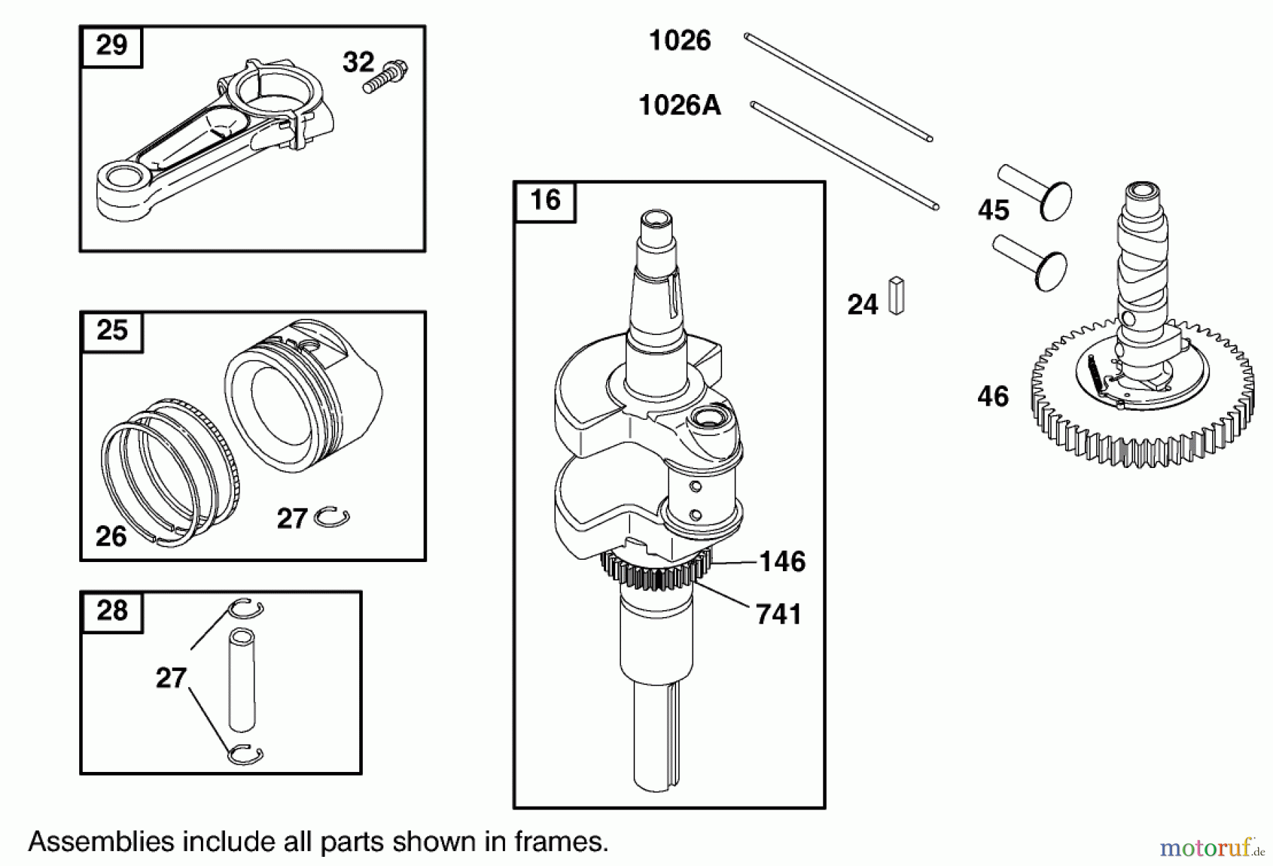  Toro Neu Mowers, Lawn & Garden Tractor Seite 1 74590 (190-DH) - Toro 190-DH Lawn Tractor, 2001 (210000001-210999999) CRANKSHAFT ASSEMBLY ENGINE BRIGGS AND STRATTON MODEL 406770-0157-E1