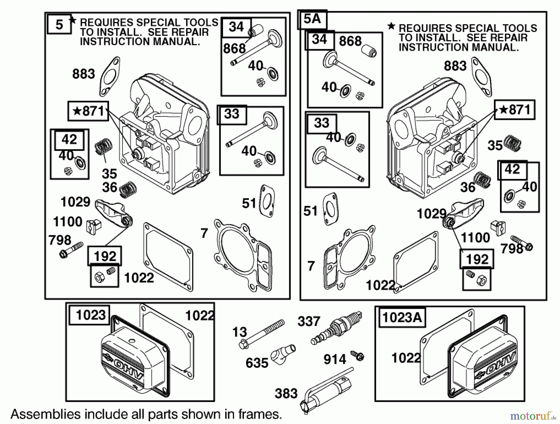 Toro Neu Mowers, Lawn & Garden Tractor Seite 1 74590 (190-DH) - Toro 190-DH Lawn Tractor, 2001 (210000001-210999999) CYLINDER HEAD ASSEMBLY BRIGGS AND STRATTON 406777-0157-E1