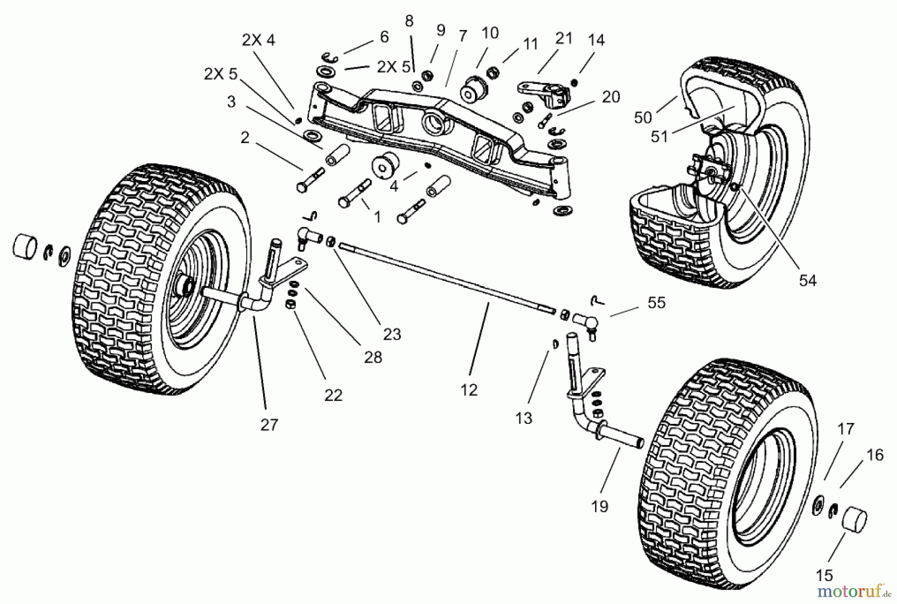  Toro Neu Mowers, Lawn & Garden Tractor Seite 1 74590 (190-DH) - Toro 190-DH Lawn Tractor, 2003 (230000001-230999999) FRONT AXLE ASSEMBLY