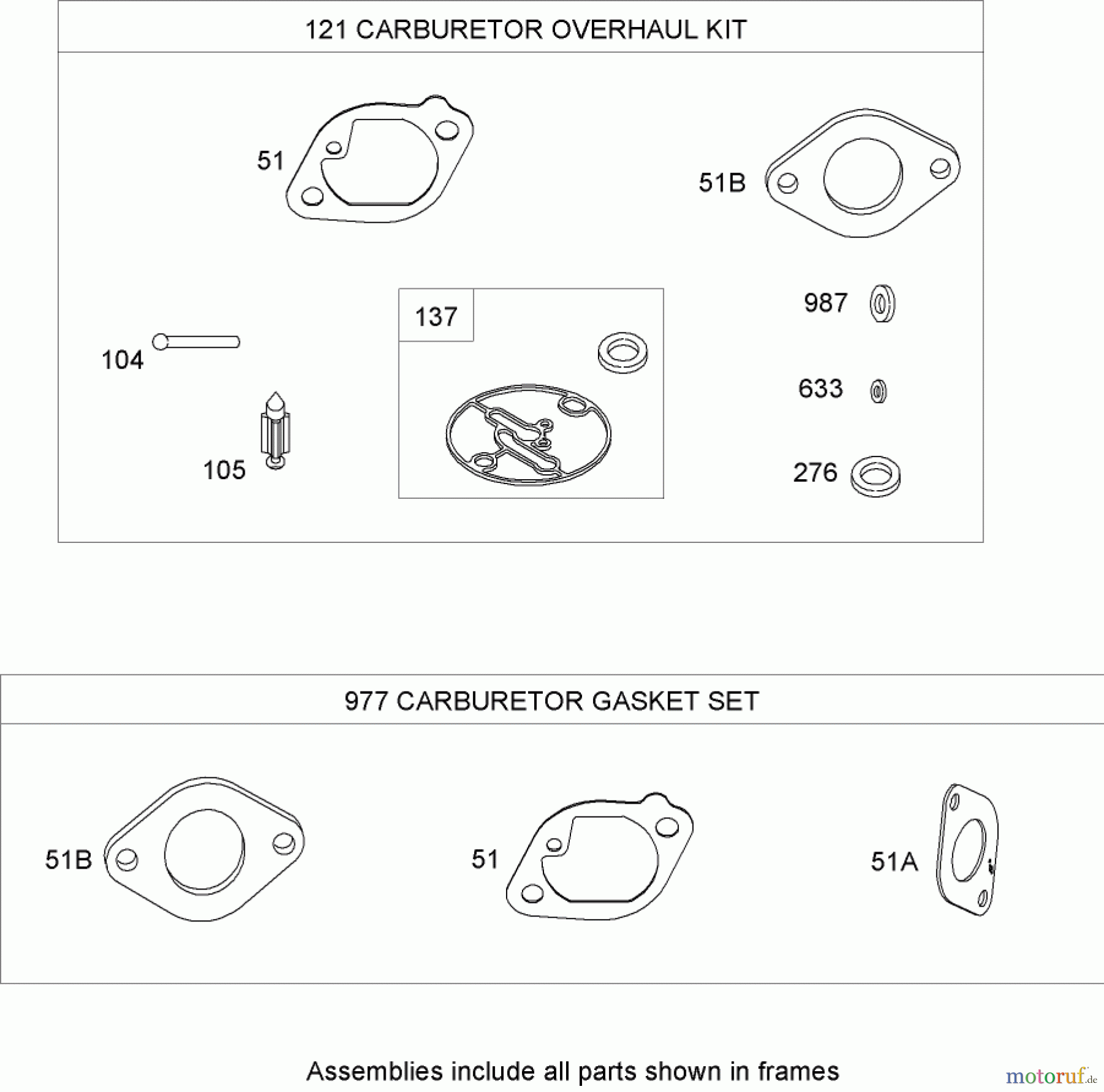  Toro Neu Mowers, Lawn & Garden Tractor Seite 1 74592 (DH 220) - Toro DH 220 Lawn Tractor, 2007 (270000652-270999999) CARBURETOR OVERHAUL KIT BRIGGS AND STRATTON 441677-0136-E1