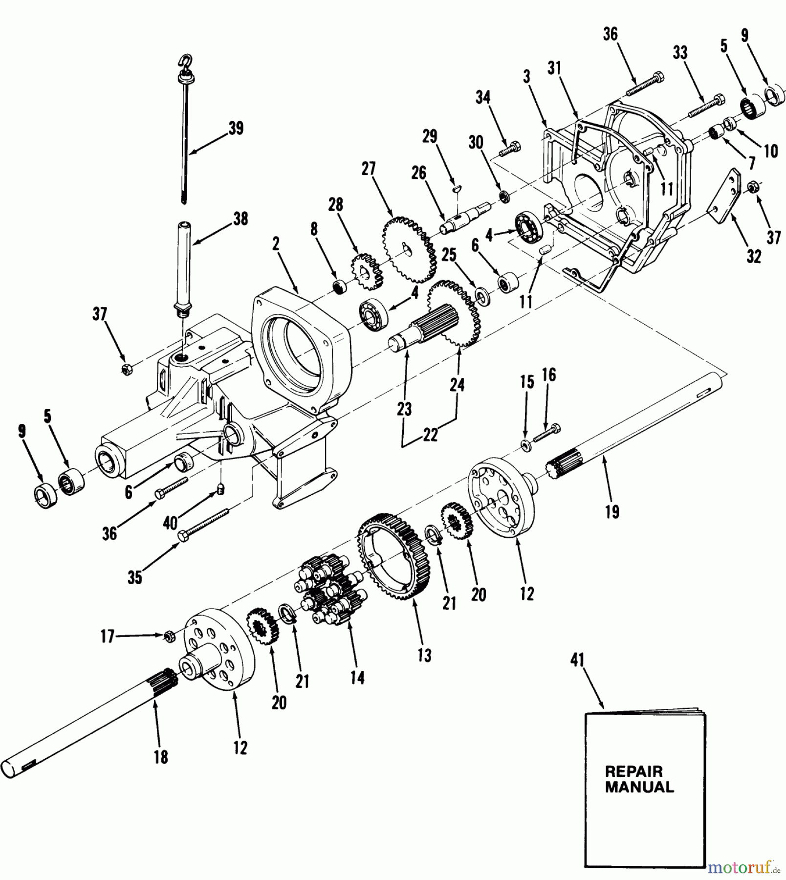  Toro Neu Mowers, Lawn & Garden Tractor Seite 2 A1-164201 (GT-1642) - Toro GT-1642 Twin 8-Speed Tractor, 1982 TRANSAXLE