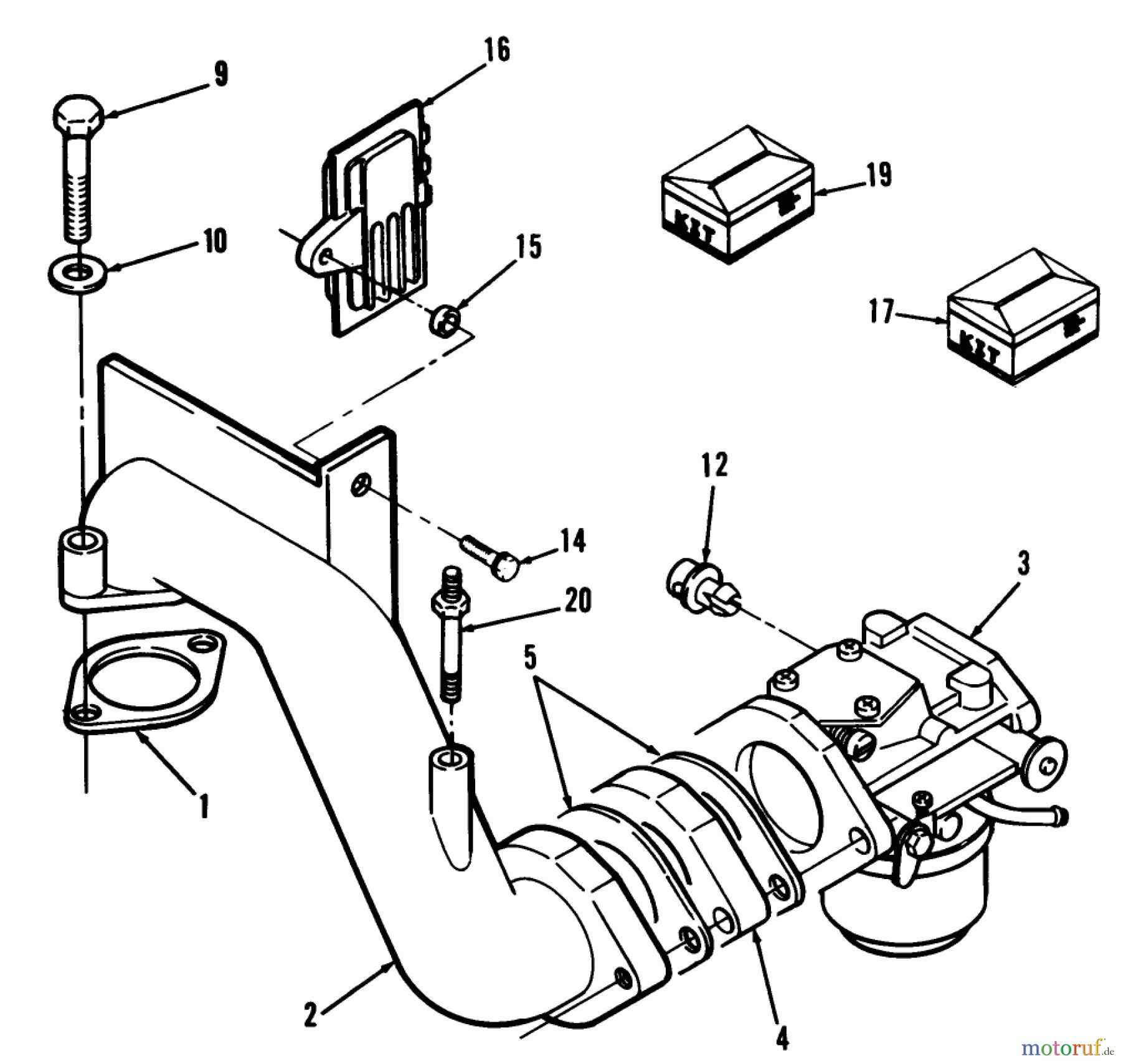 Toro Neu Mowers, Lawn & Garden Tractor Seite 2 R2-12O502 (212-5) - Toro 212-5 Tractor, 1992 (2000001-2999999) 12HP ENGINE CARBURETOR ASSEMBLY