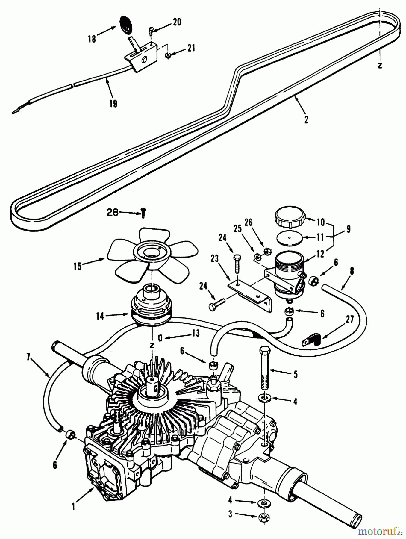  Toro Neu Mowers, Lawn & Garden Tractor Seite 2 R2-12OE02 (212-H) - Toro 212-H Tractor, 1992 (2000001-2999999) TRANSMISSION ASSEMBLY (210-H & 212-H)