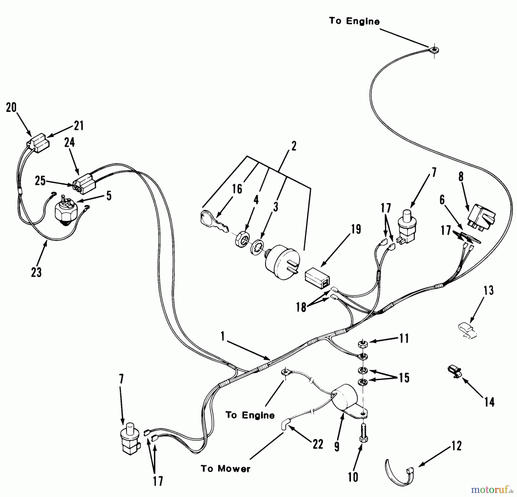  Toro Neu Mowers, Rear-Engine Rider 33-08B303 (108-3) - Toro 108-3 Rear Engine Rider, 1986 ELECTRICAL SYSTEM-RECOIL START