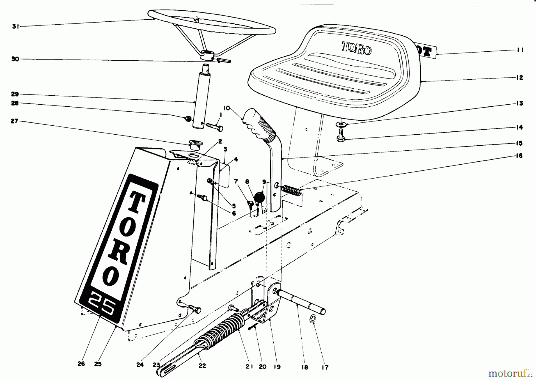 Toro Neu Mowers, Rear-Engine Rider 56005 - Toro 25