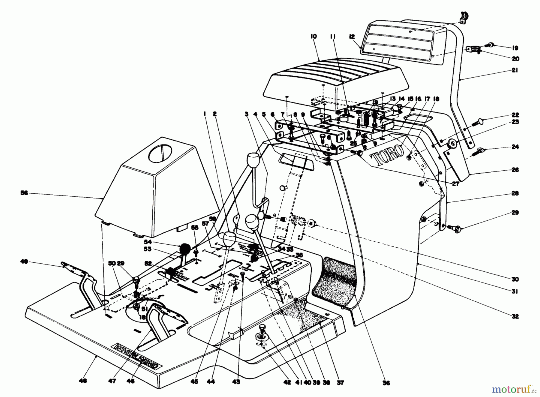  Toro Neu Mowers, Rear-Engine Rider 56006 - Toro 25