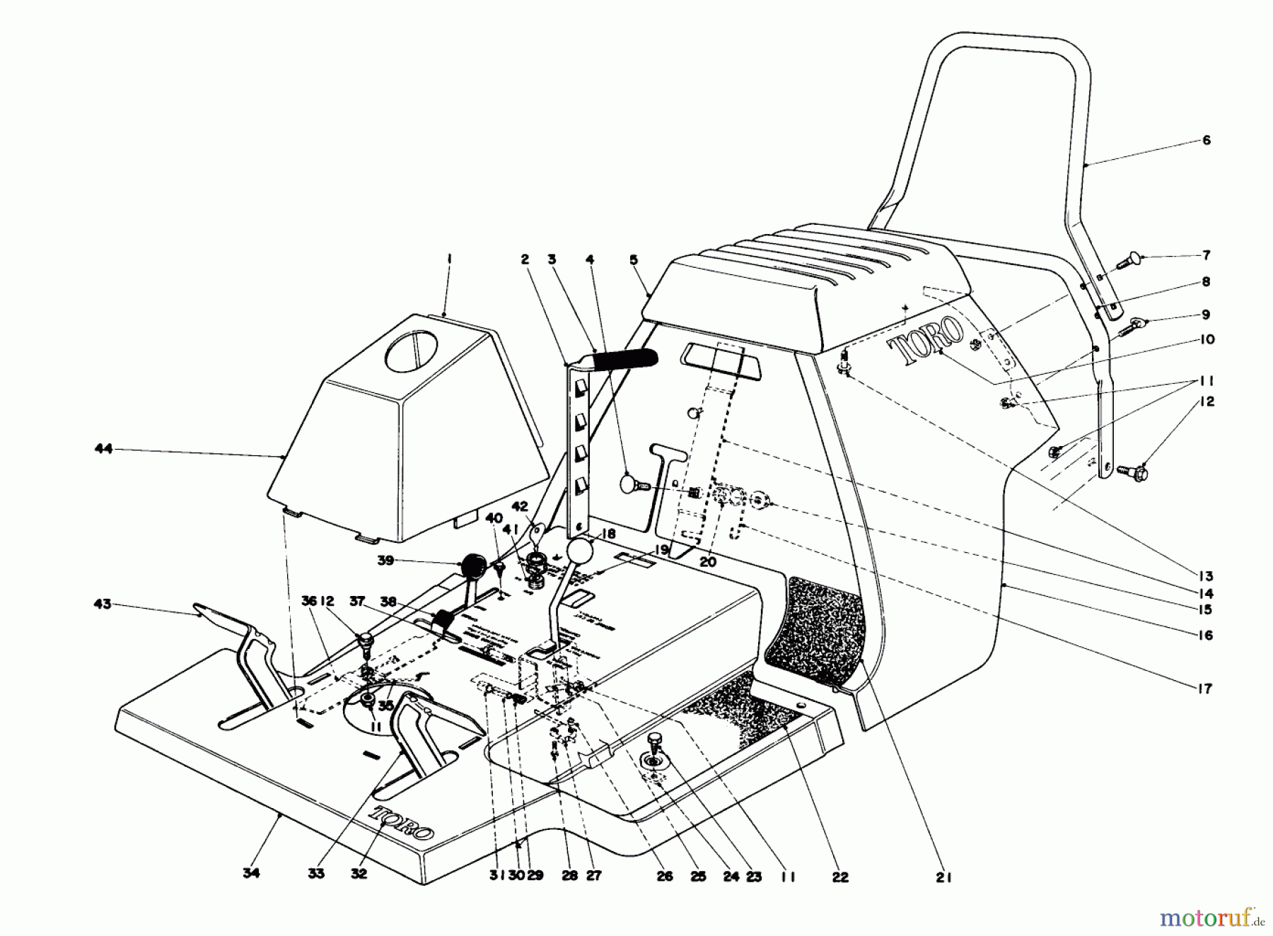 Toro Neu Mowers, Rear-Engine Rider 56015 - Toro 25