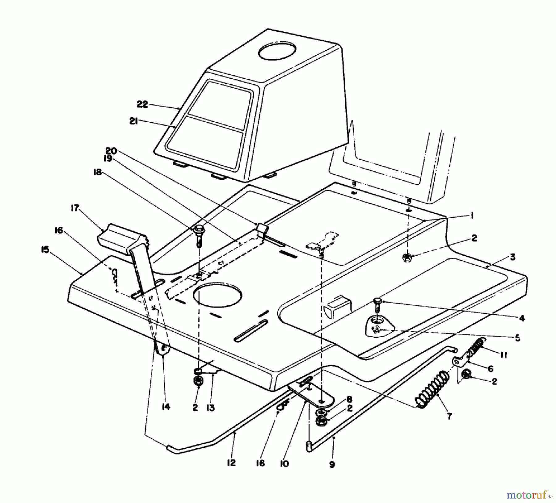 Toro Neu Mowers, Rear-Engine Rider 56123 (8-25) - Toro 8-25 Rear Engine Rider, 1990 (0000001-0999999) FRONT BODY ASSEMBEY