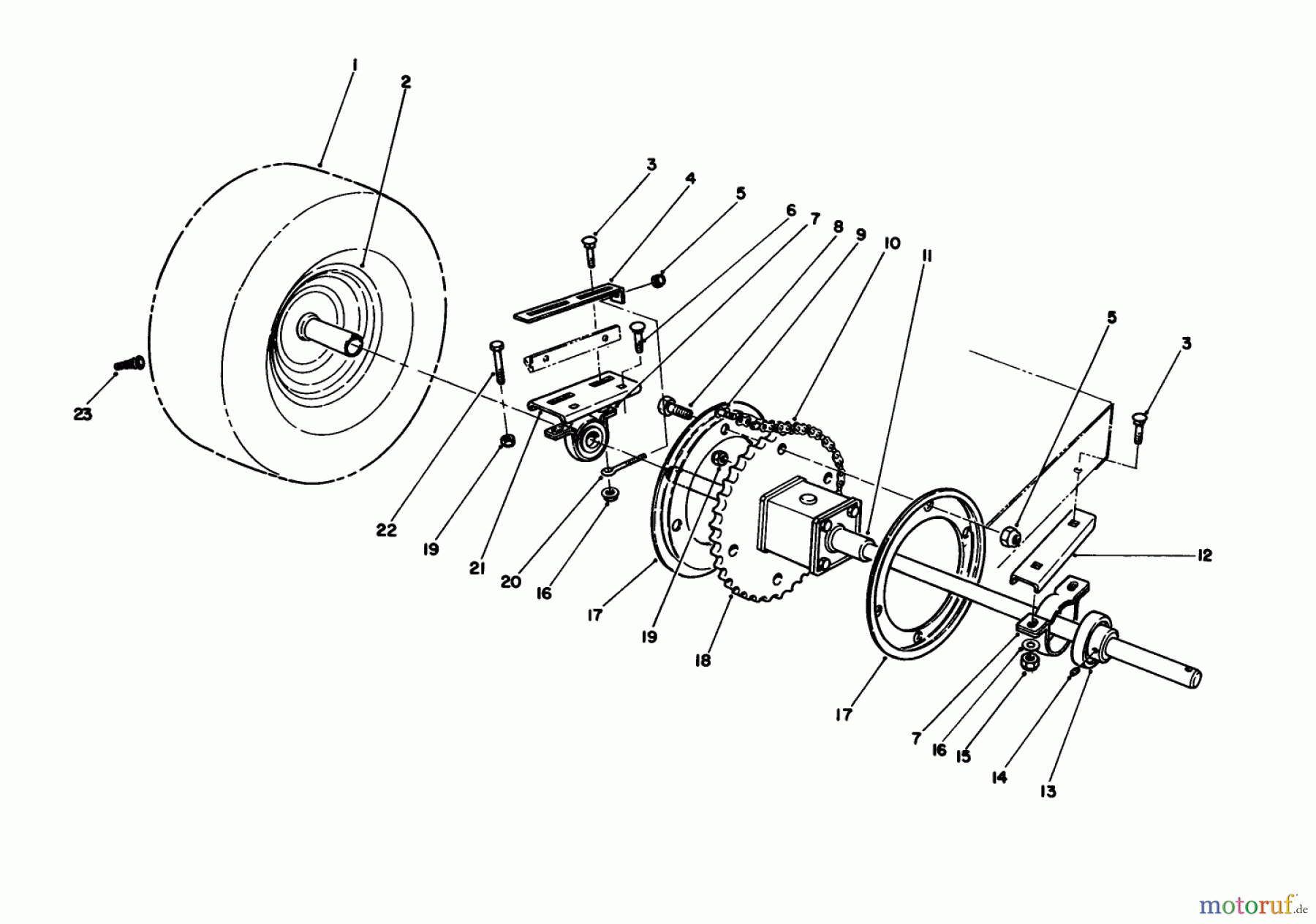 Toro Neu Mowers, Rear-Engine Rider 56132 (825) - Toro 825 Recycler Rider, 1991 (1000001-1999999) REAR AXLE ASSEMBLY
