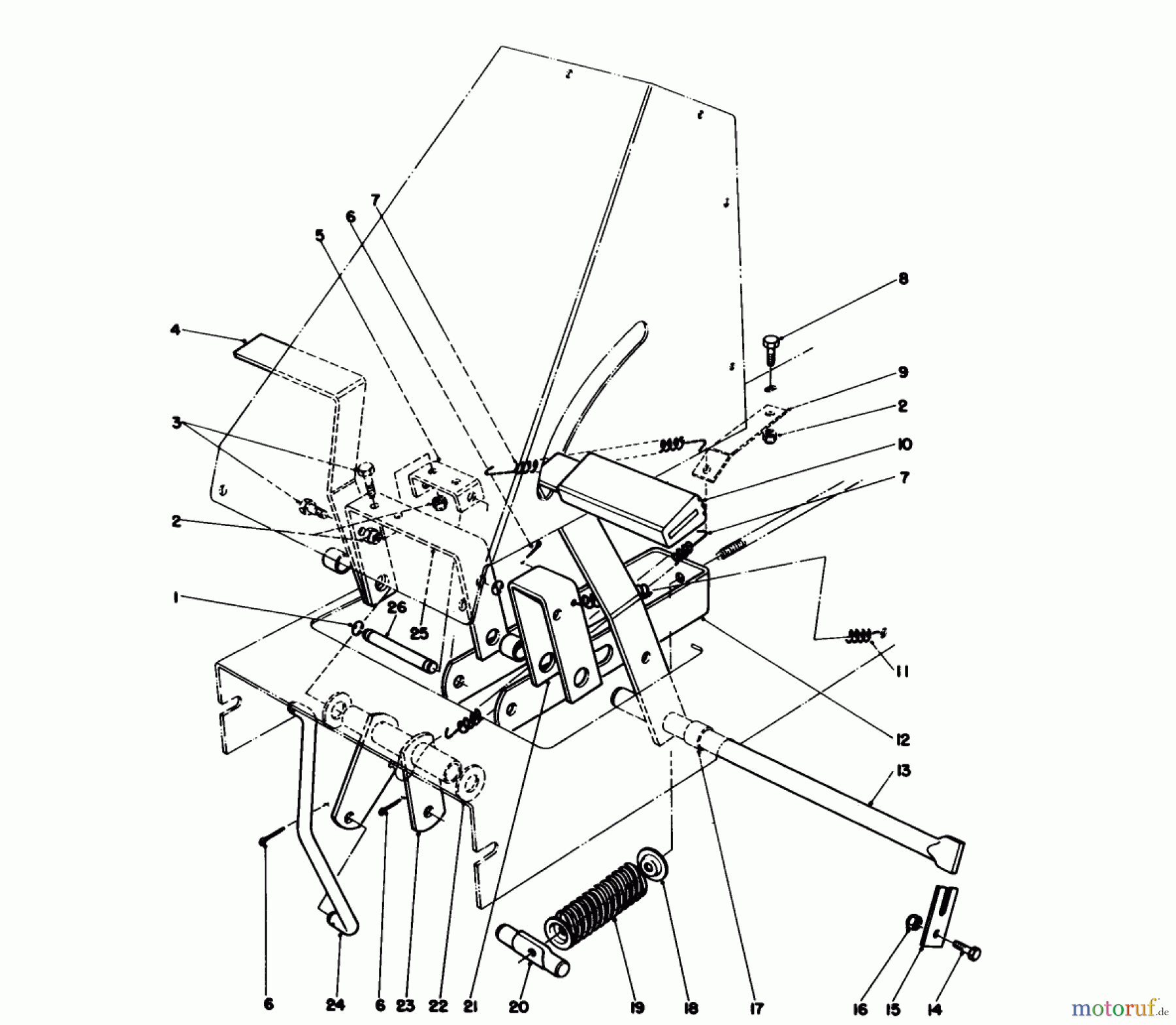  Toro Neu Mowers, Rear-Engine Rider 56145 (8-32) - Toro 8-32 Rear Engine Rider, 1985 (5000001-5999999) BRAKE & CLUTCH ASSEMBLY