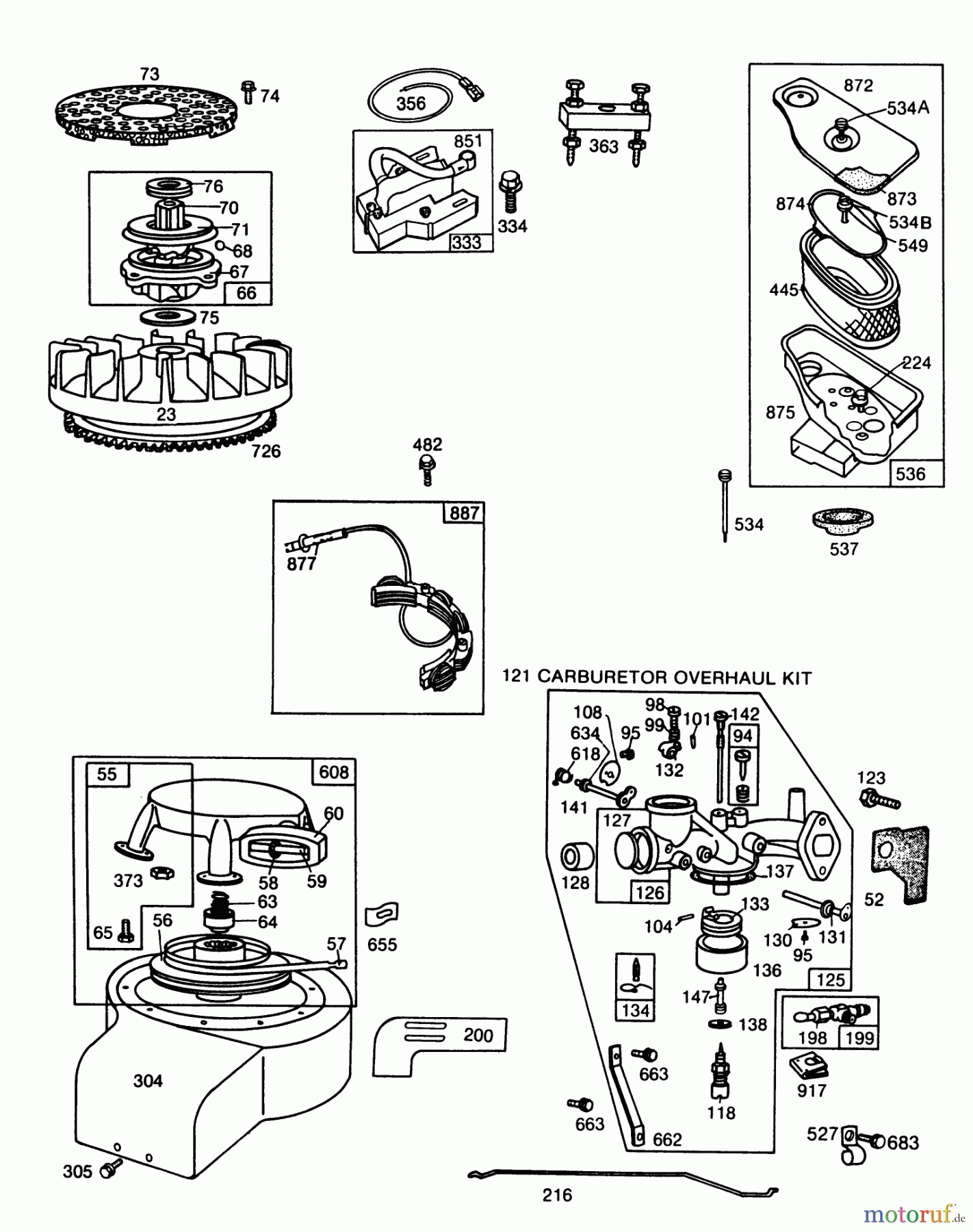  Toro Neu Mowers, Rear-Engine Rider 56150 (8-32) - Toro 8-32 Professional Rider, 1986 (6000001-6999999) ENGINE 8 H.P. BRIGGS & STRATTON MODEL NO. 193707-0152-01 #2