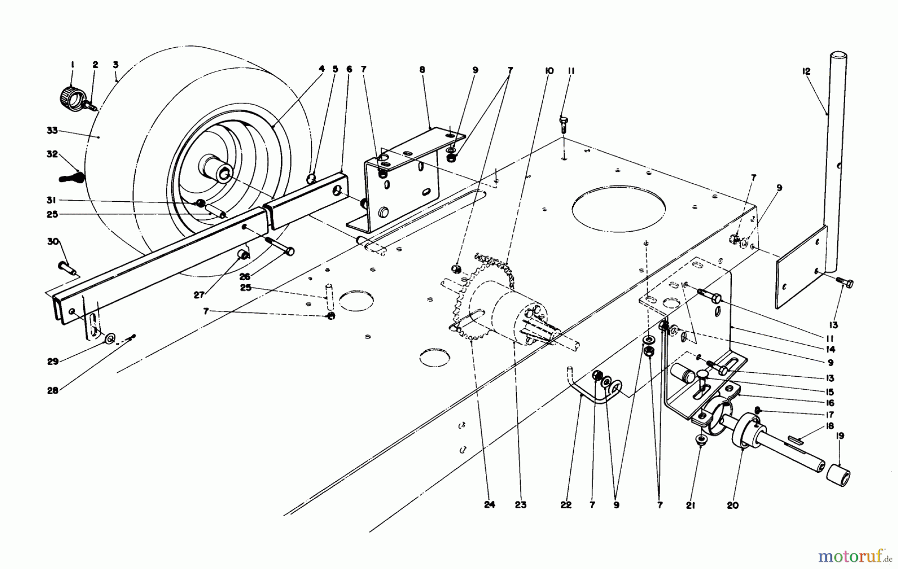  Toro Neu Mowers, Rear-Engine Rider 56170 (11-32) - Toro 11-32 Professional, 1985 (5000001-5999999) REAR AXLE ASSEMBLY