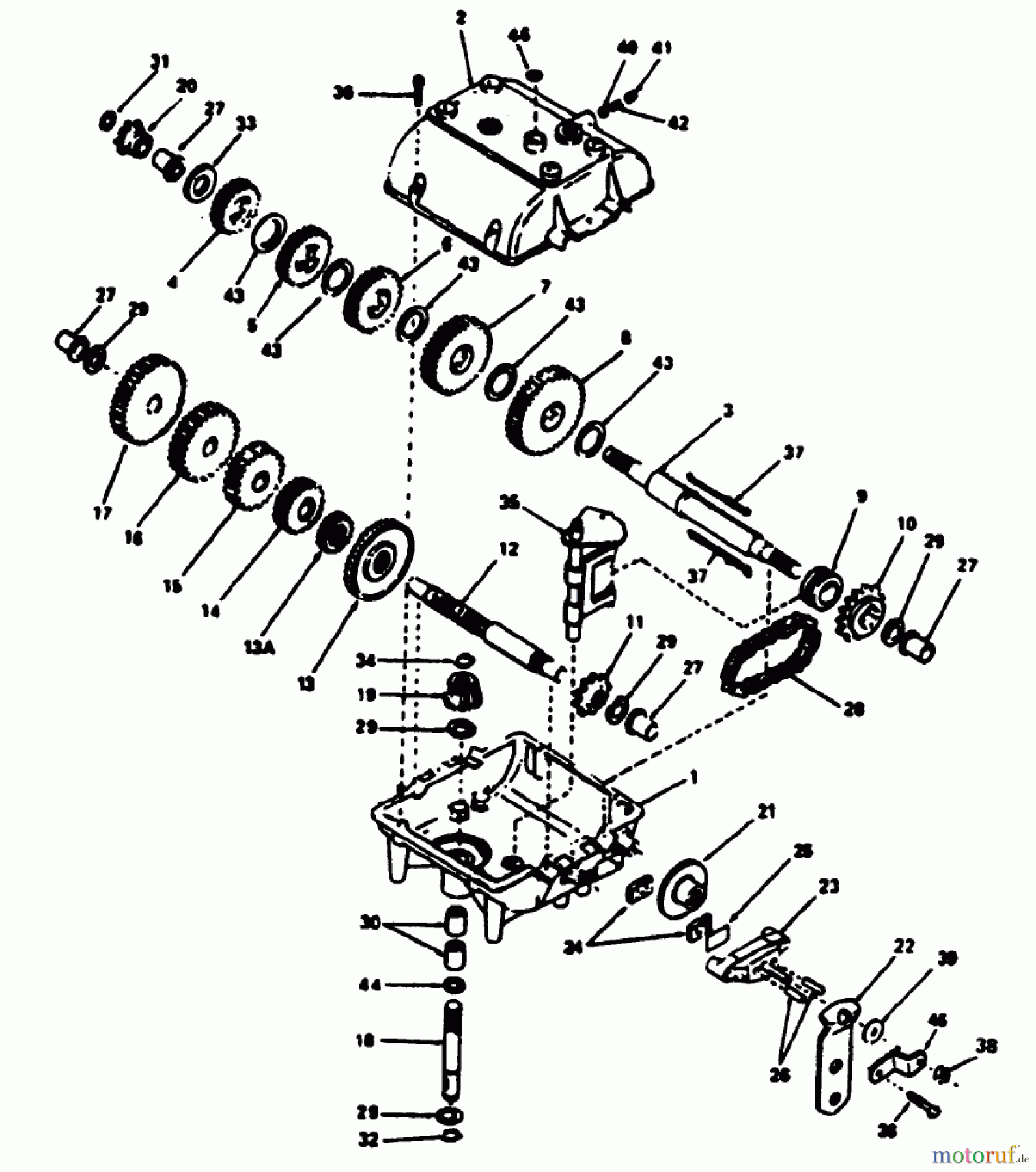  Toro Neu Mowers, Rear-Engine Rider 56195 (12-32) - Toro 12-32 Rear Engine Rider, 1992 (2000001-2999999) TRANSMISSION MODEL 770A