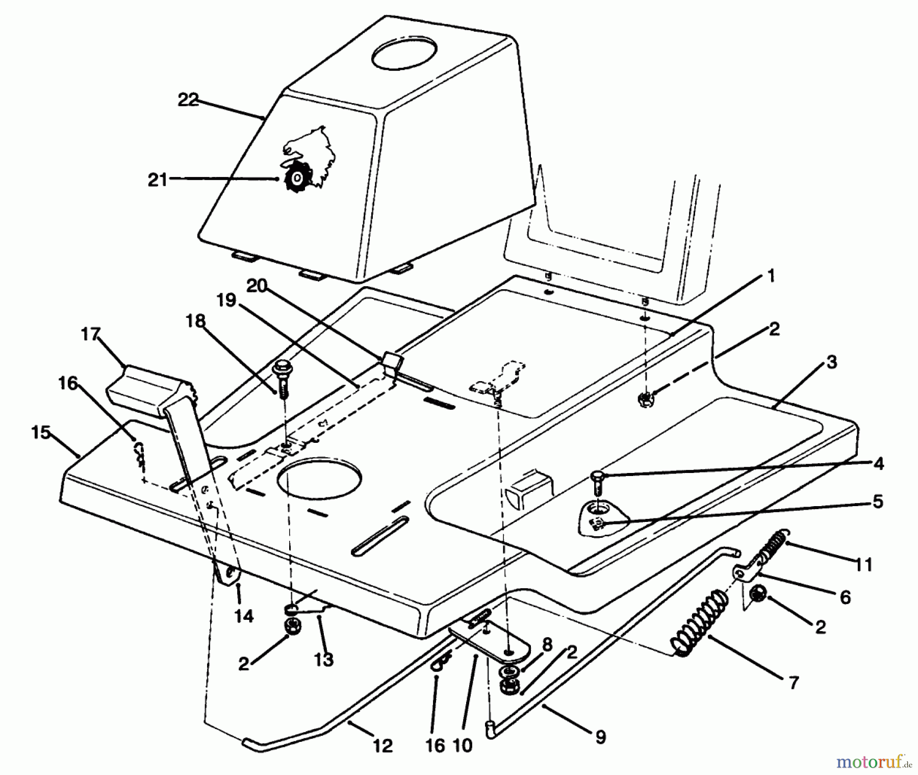 Toro Neu Mowers, Rear-Engine Rider 70060 (8-25) - Toro 8-25 Rear Engine Rider, 1993 (39000001-39999999) FRONT BODY ASSEMBLY