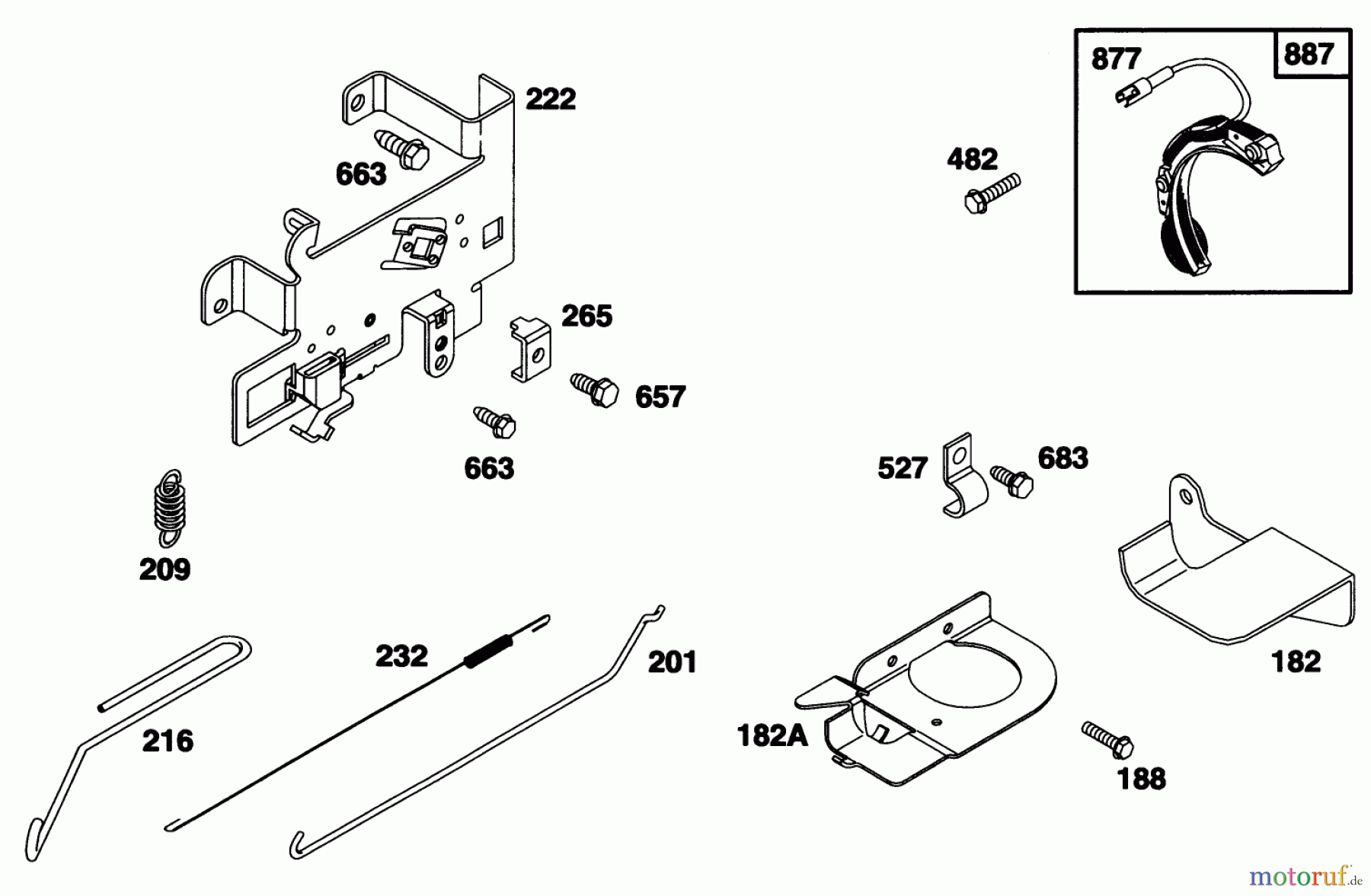  Toro Neu Mowers, Rear-Engine Rider 70120 (12-32) - Toro 12-32 Recycler Rider, 1996 (6900001-6999999) ENGINE BRIGGS & STRATTON MODEL 28B707-0126-01 #5