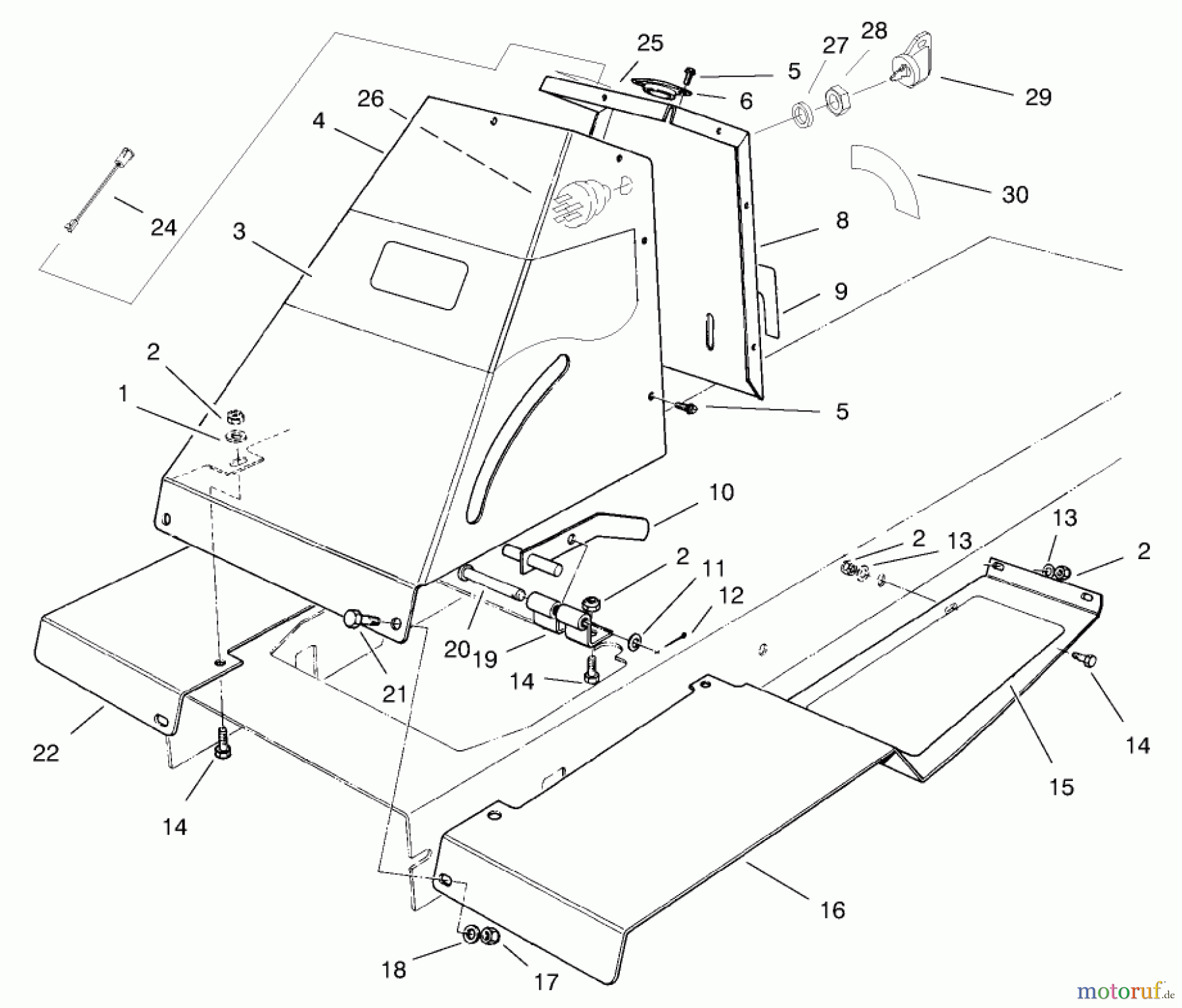  Toro Neu Mowers, Rear-Engine Rider 70171 (12-32) - Toro 12-32 Rear Engine Rider, 2001 (210000001-210999999) FRONT TOWER ASSEMBLY