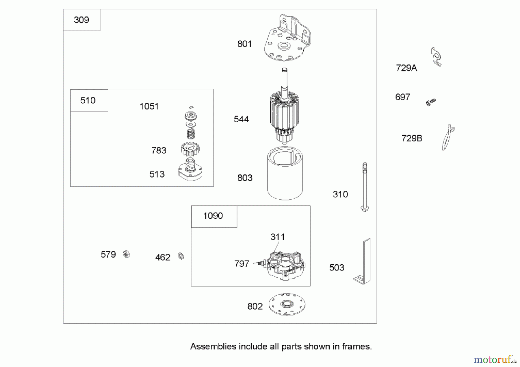  Toro Neu Mowers, Rear-Engine Rider 70185 (G132) - Toro G132 Rear-Engine Riding Mower, 2009 (280899565-290999999) STARTER ASSEMBLY BRIGGS AND STRATTON MODEL 31G777-0121-E1