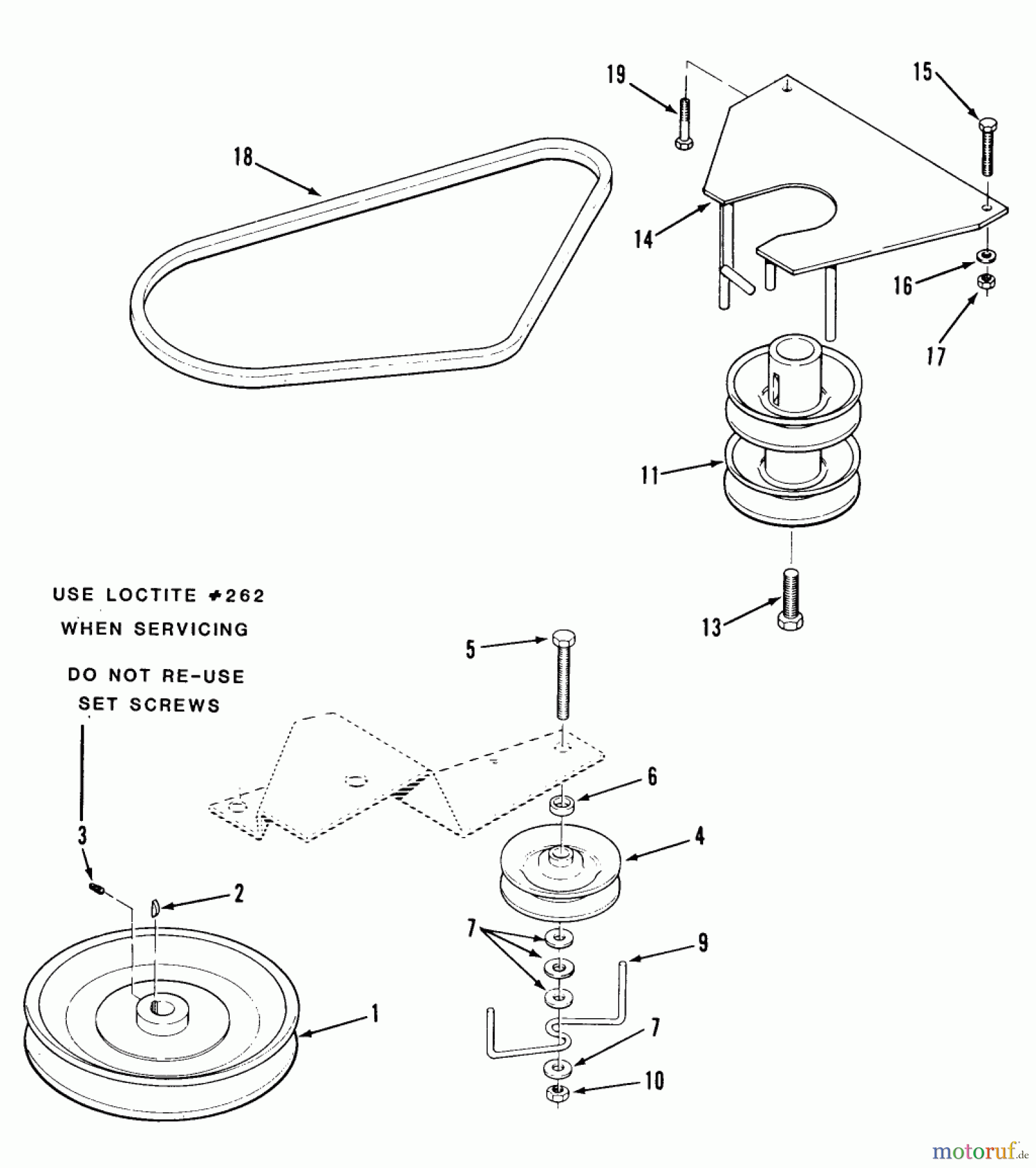  Toro Neu Mowers, Rear-Engine Rider E3-12K602 (112-6) - Toro 112-6 Rear Engine Rider, 1989 DRIVE BELT AND PULLEYS