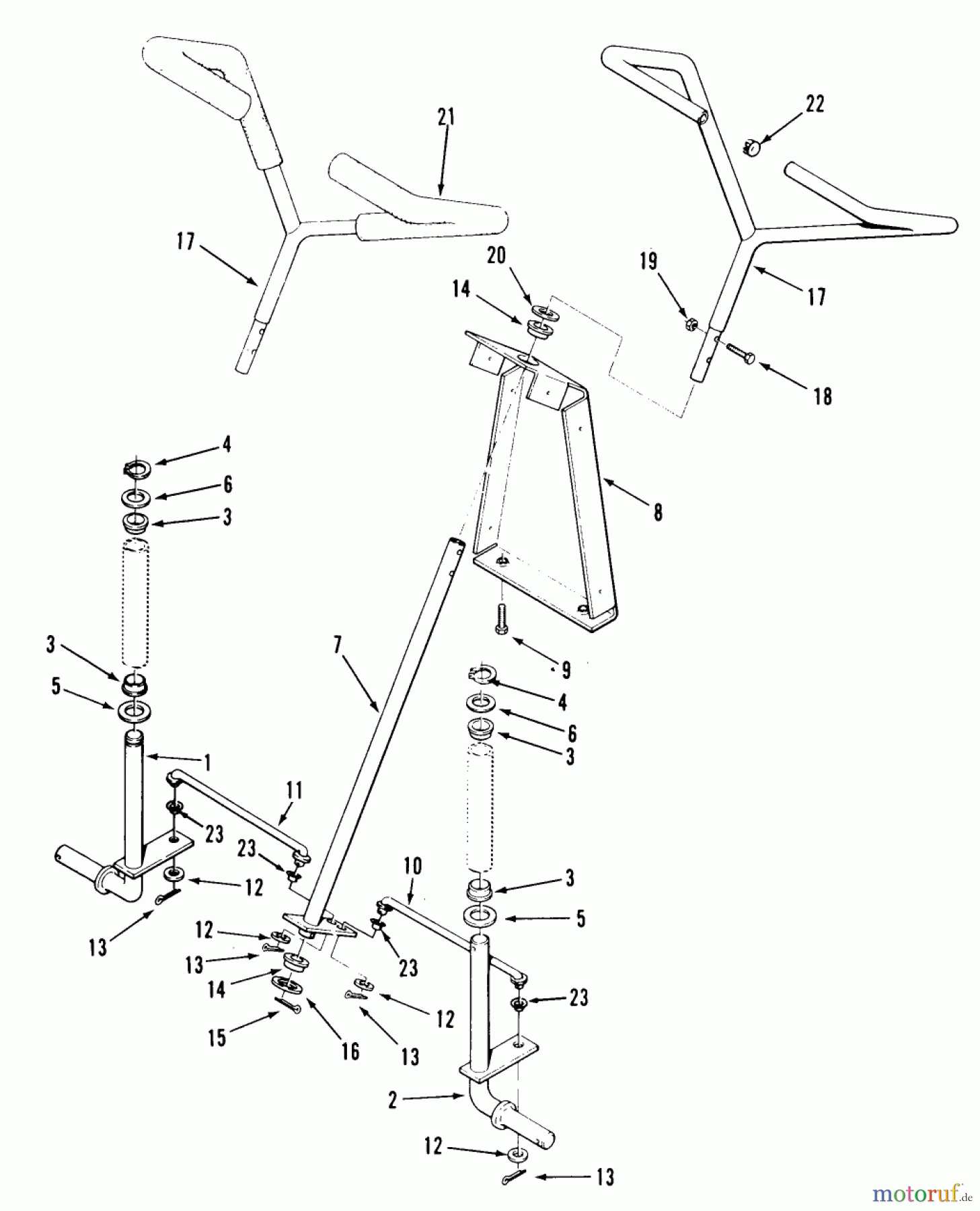  Toro Neu Mowers, Rear-Engine Rider R3-10B401 (110-4) - Toro 110-4 Rear Engine Rider, 1990 FRONT AXLE AND STEERING